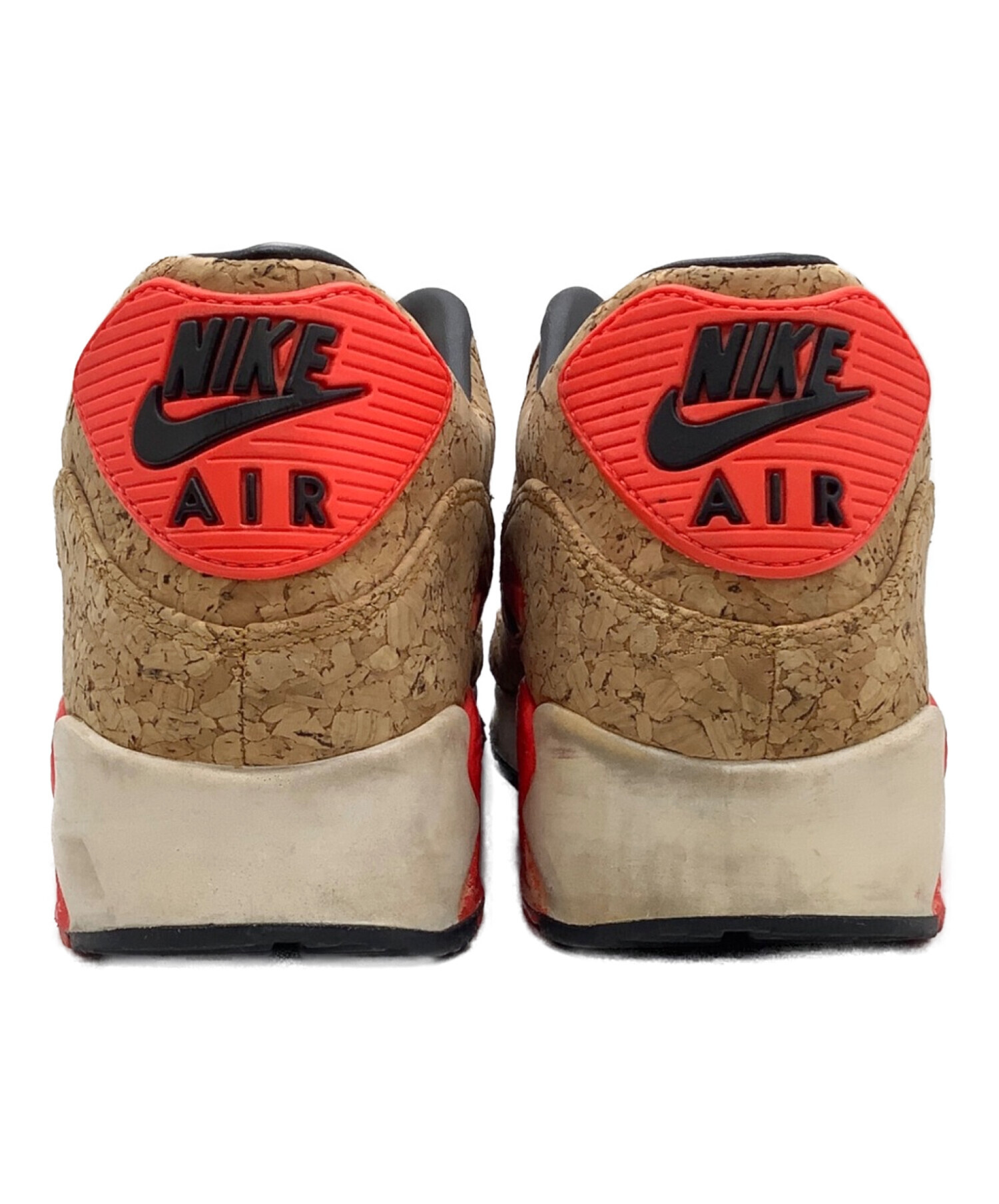 中古・古着通販】NIKE (ナイキ) ローカットスニーカー ベージュ×レッド