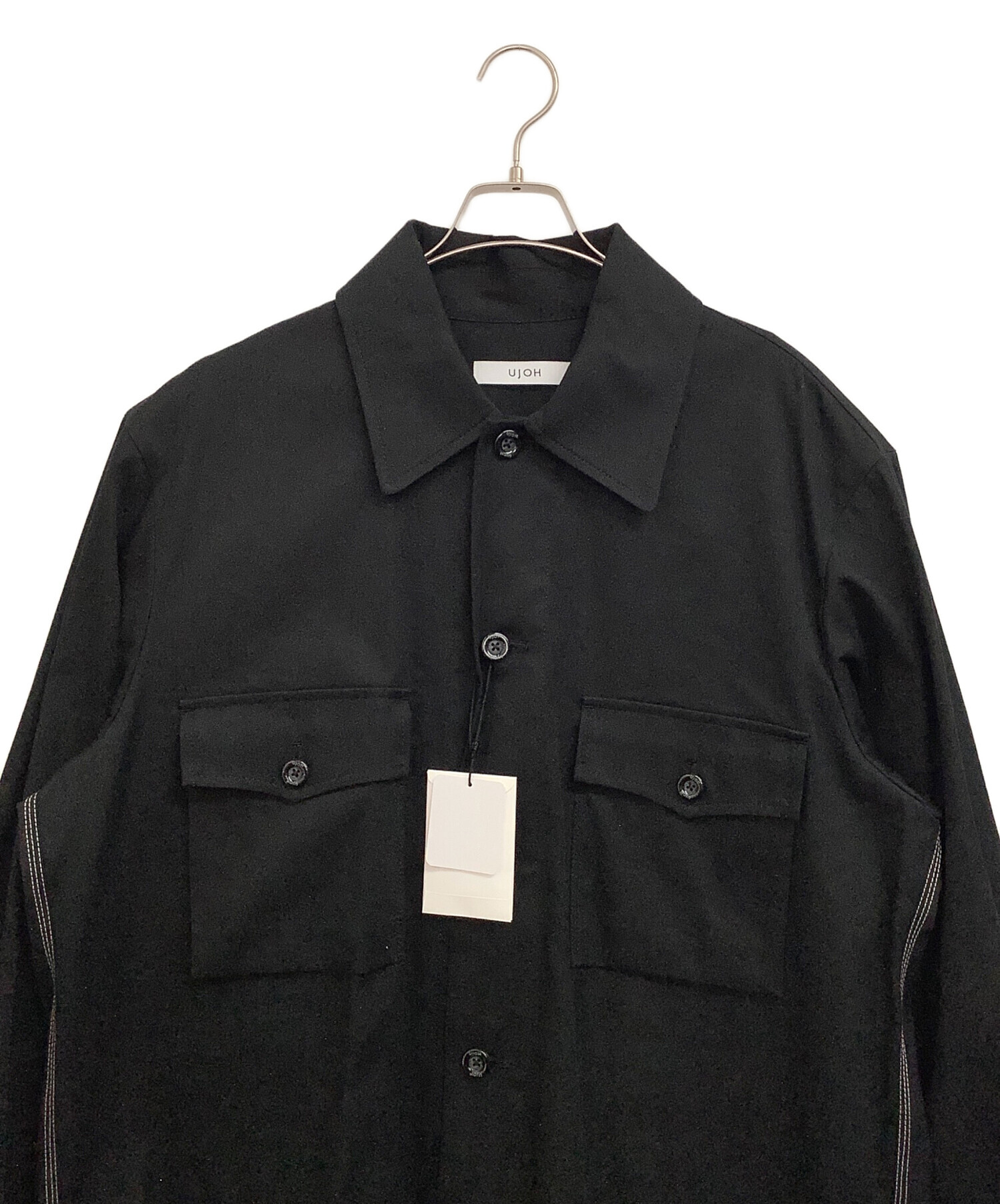 中古・古着通販】UJOH (ウジョー) CPO BOX SHIRT BLOUSON ブラック サイズ:3｜ブランド・古着通販  トレファク公式【TREFAC FASHION】スマホサイト