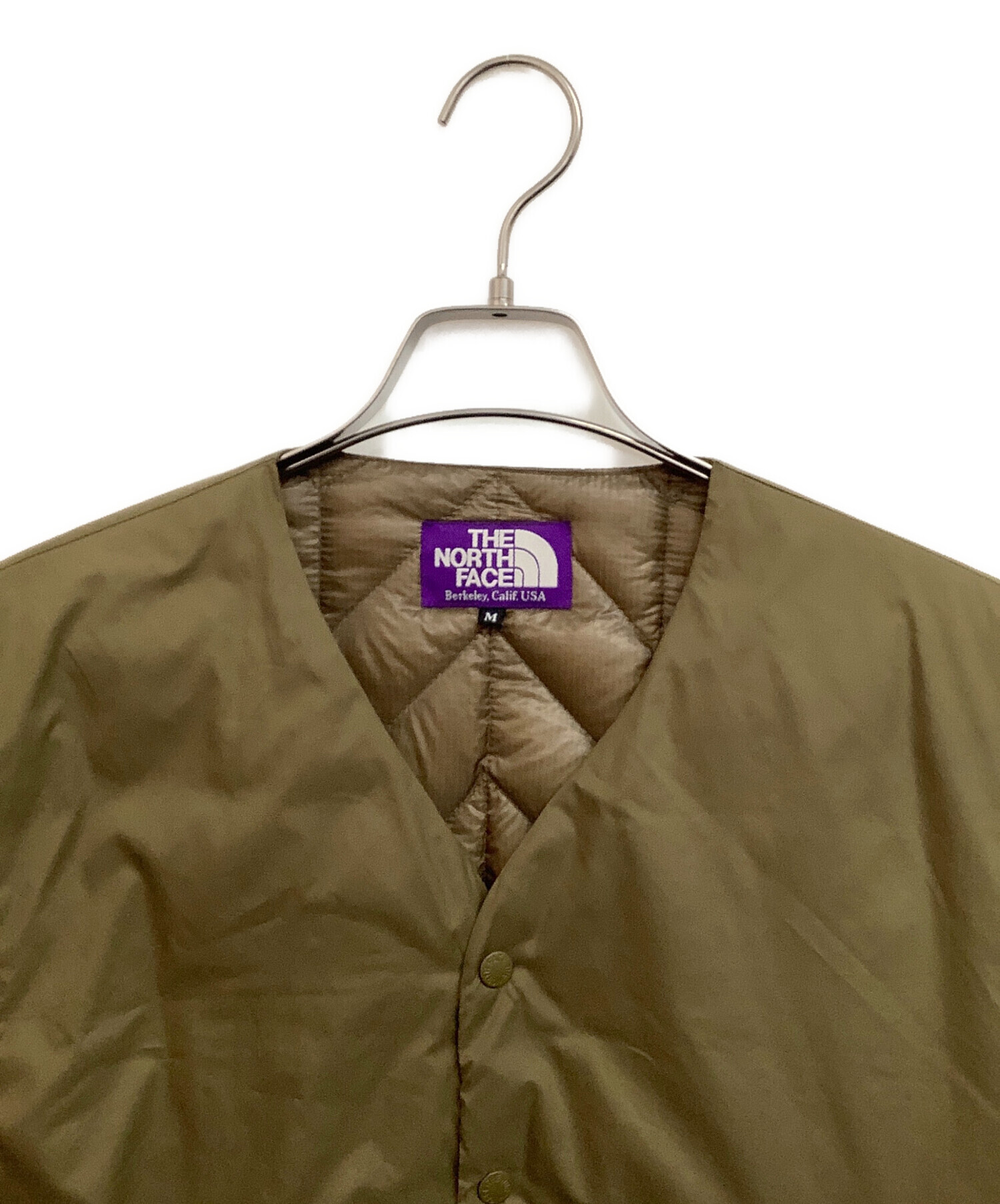 THE NORTHFACE PURPLELABEL (ザ・ノースフェイス パープルレーベル) ダウンカーディガン カーキ サイズ:M