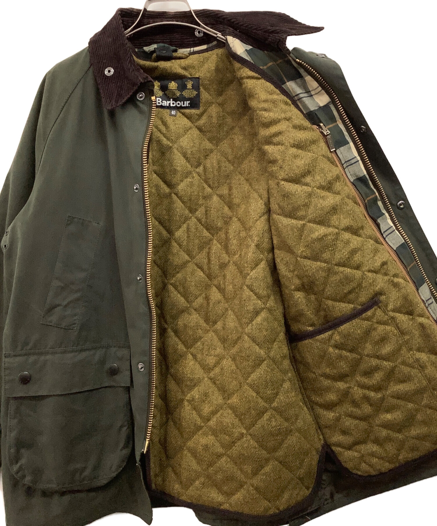 中古・古着通販】Barbour (バブアー) ビデイルオイルドジャケット カーキ×ブラウン サイズ:40｜ブランド・古着通販  トレファク公式【TREFAC FASHION】スマホサイト