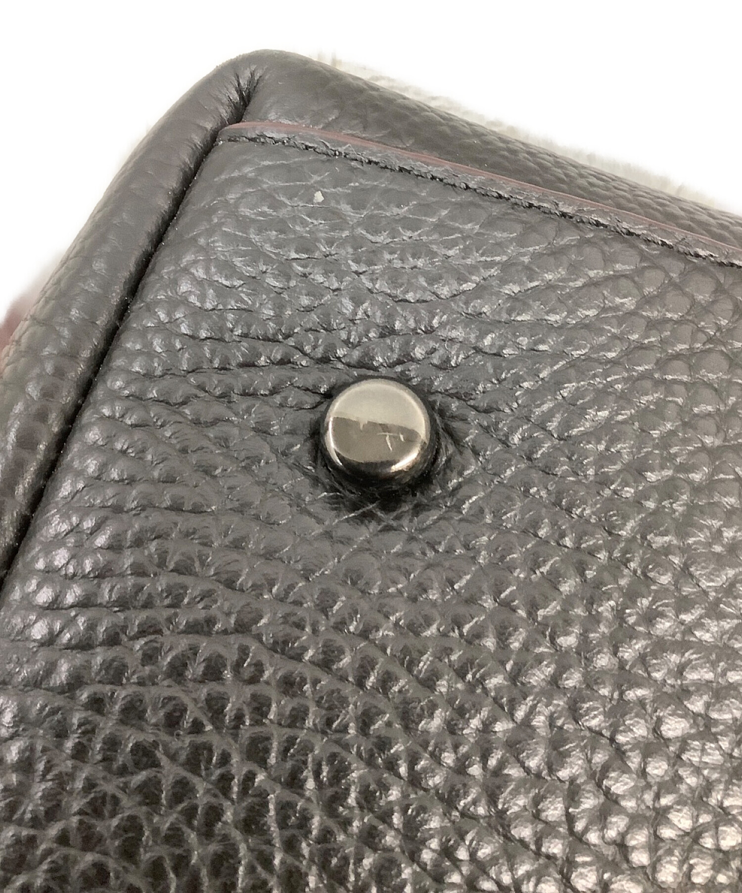 中古・古着通販】COACH (コーチ) レザーダッフルバッグ ブラック