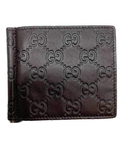 【中古・古着通販】GUCCI (グッチ) マネークリップ ブラウン