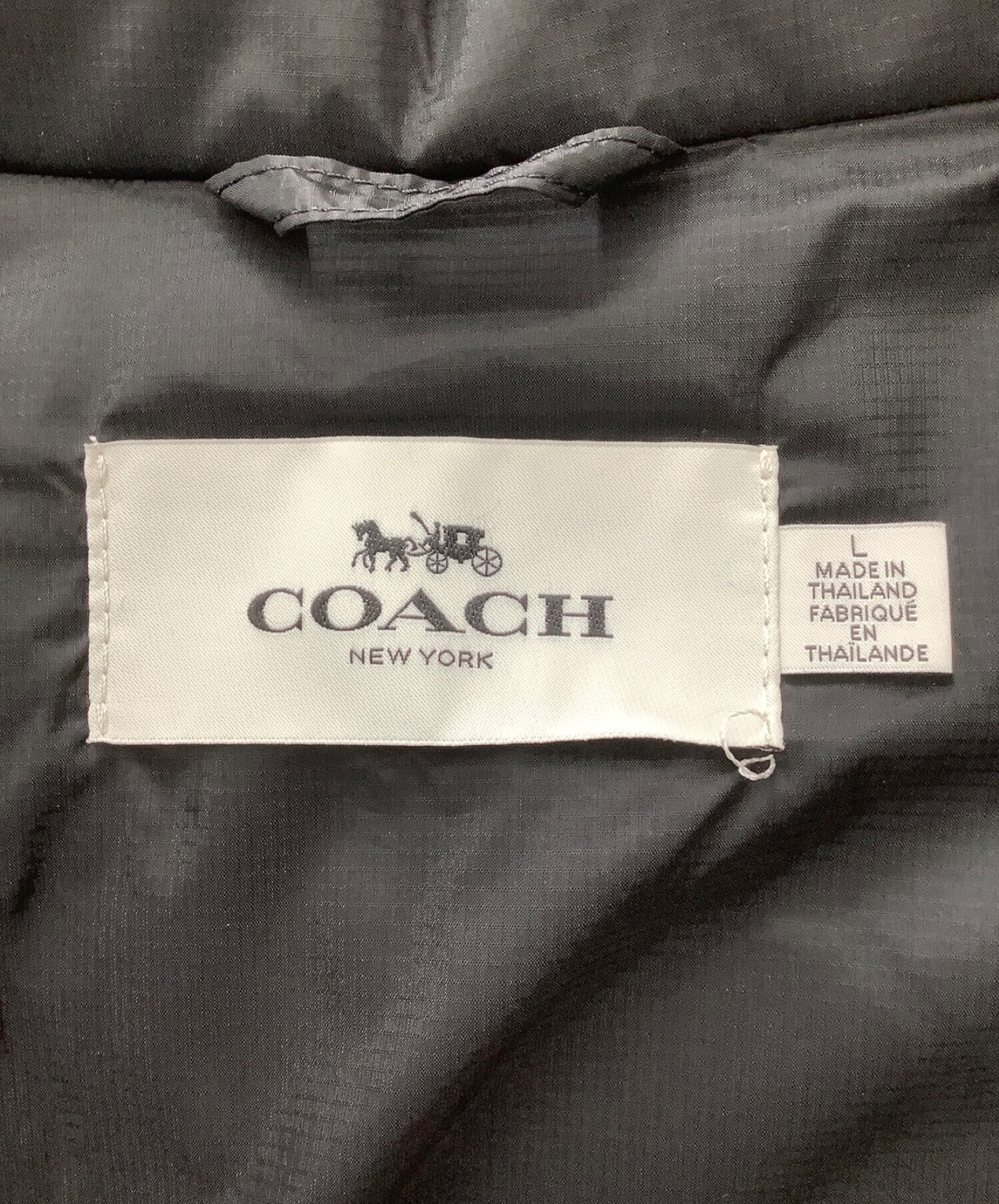 中古・古着通販】COACH (コーチ) ダウンジャケット ブラック サイズ:L