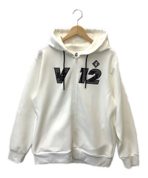 中古・古着通販】V12 (ヴィトゥエルブ) ジップパーカー ホワイト