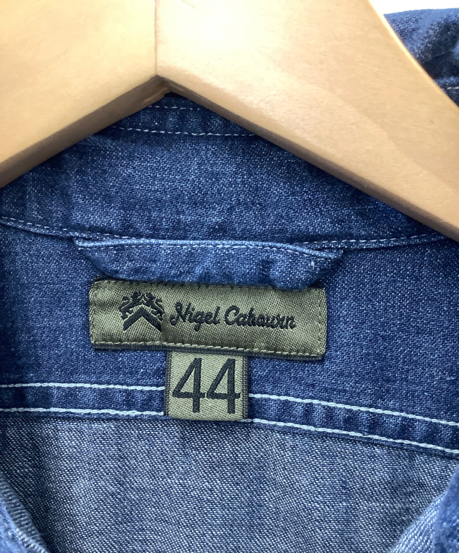 NIGEL CABOURN (ナイジェルケーボン) プルオーバーシャツ インディゴ サイズ:44