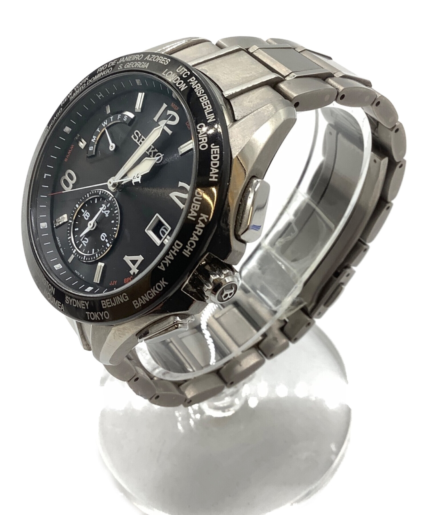 中古・古着通販】SEIKO (セイコー) クロノグラフ ブラック｜ブランド 