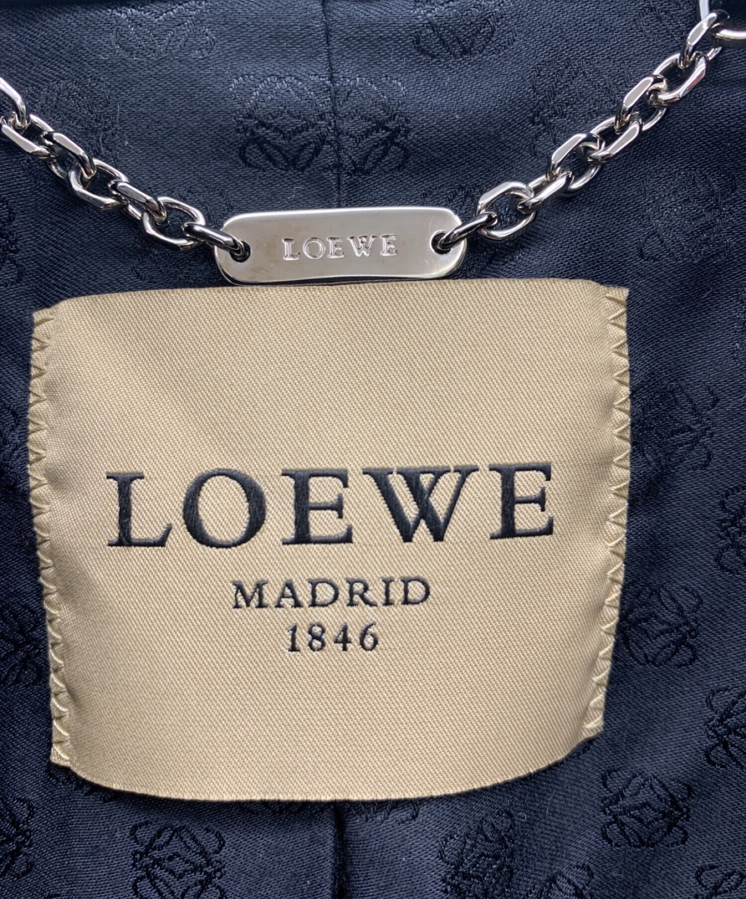 中古・古着通販】LOEWE (ロエベ) レザージャケット ブラック