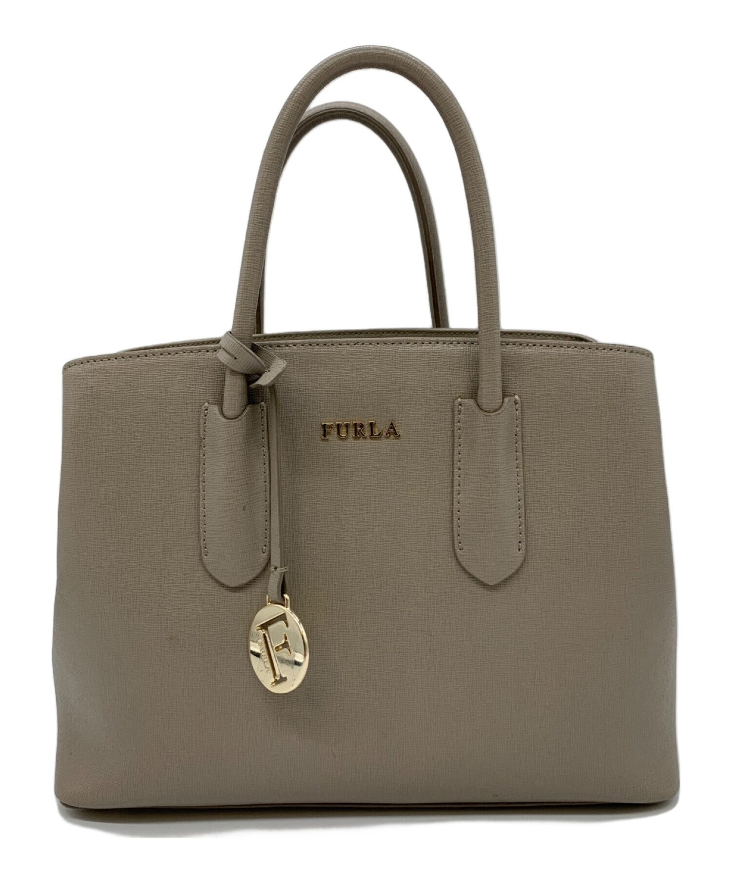 中古・古着通販】FURLA (フルラ) ハンドバッグ グレージュ｜ブランド・古着通販 トレファク公式【TREFAC FASHION】スマホサイト