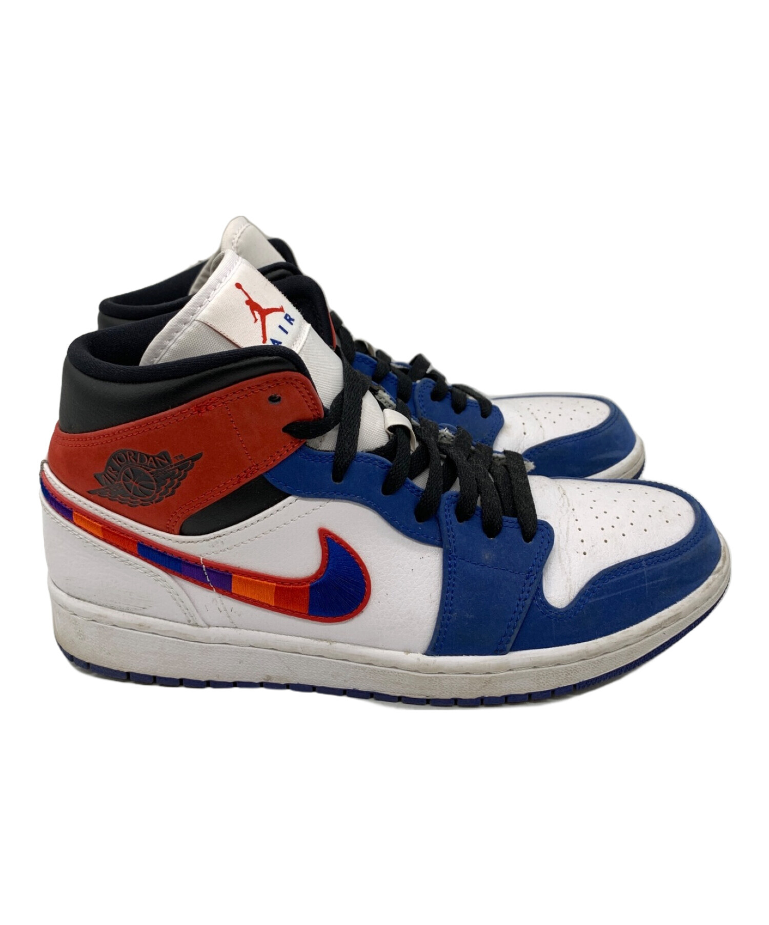 中古・古着通販】NIKE (ナイキ) AIR JORDAN 1 MID SE ブルー×レッド ...