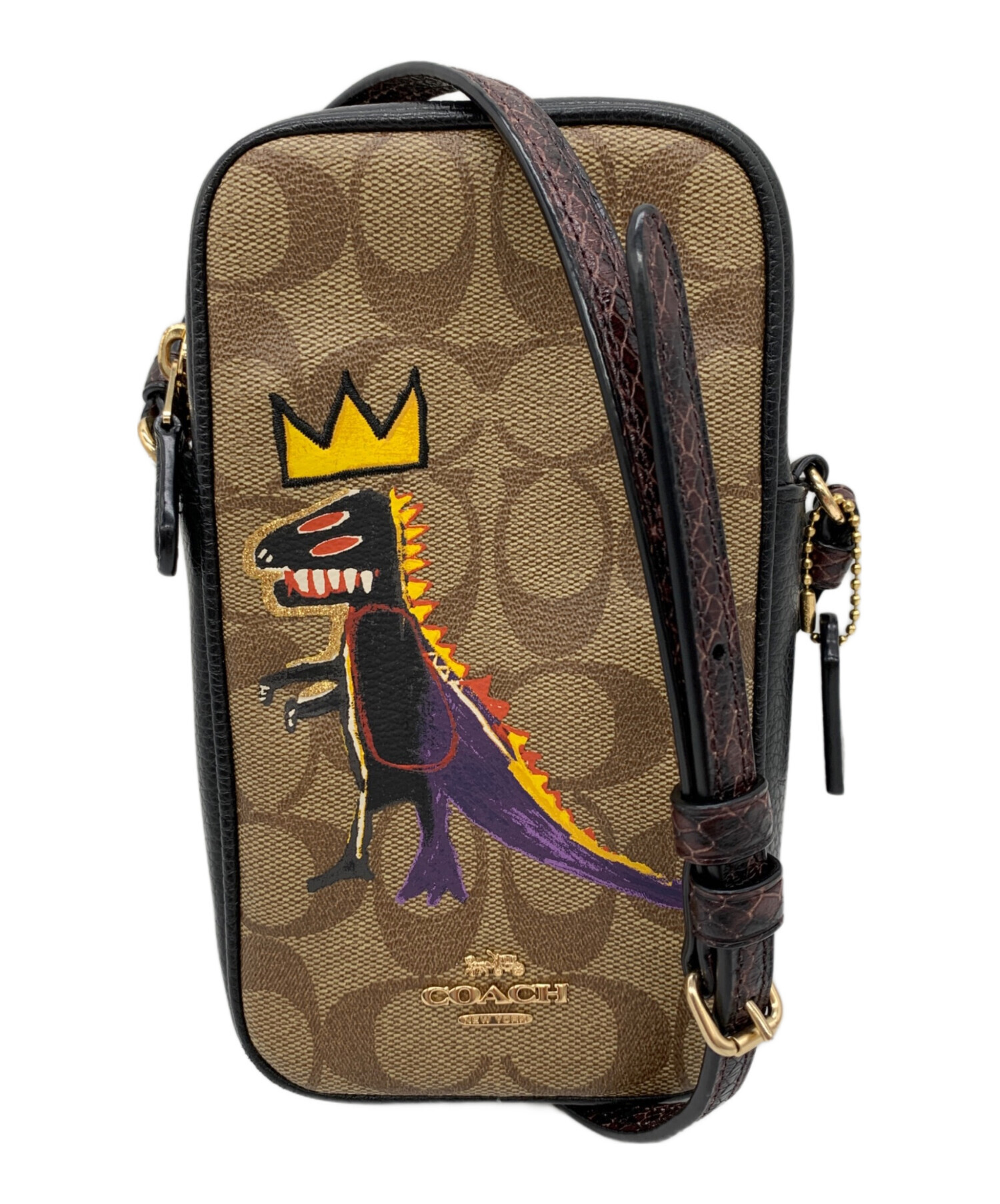 中古・古着通販】COACH (コーチ) Jean Michel Basquiat (ジャンミシェルバスキア) ショルダーバッグ  ブラウン｜ブランド・古着通販 トレファク公式【TREFAC FASHION】スマホサイト