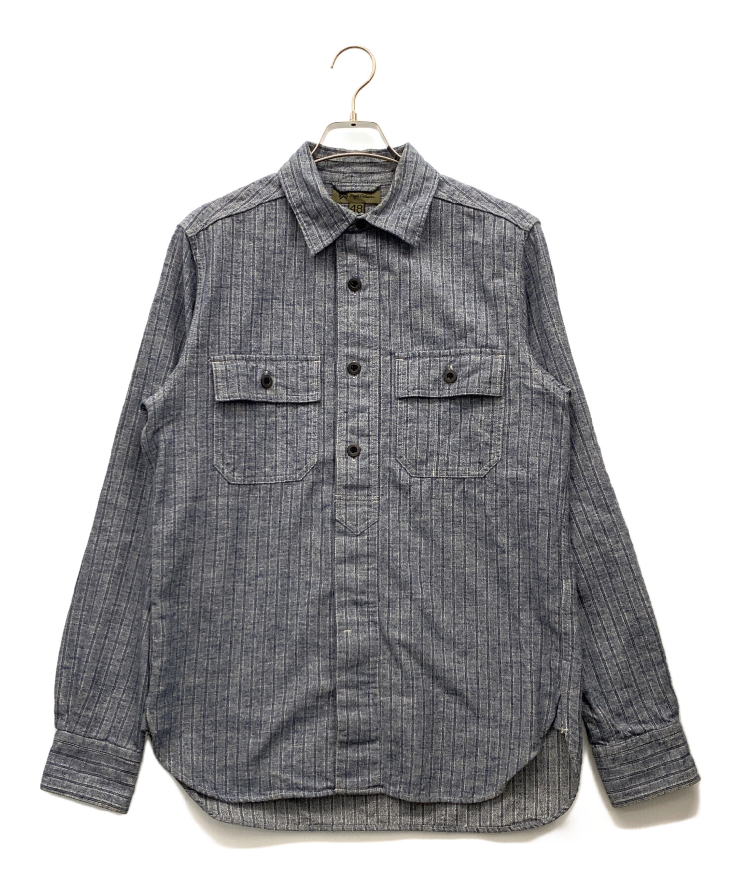 中古・古着通販】NIGEL CABOURN (ナイジェルケーボン) シャツジャケット ブルー サイズ:48｜ブランド・古着通販  トレファク公式【TREFAC FASHION】スマホサイト