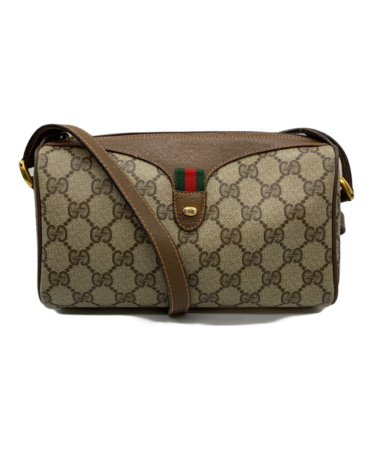 中古・古着通販】GUCCI (グッチ) ショルダーバッグ カーキ×ブラウン｜ブランド・古着通販 トレファク公式【TREFAC  FASHION】スマホサイト