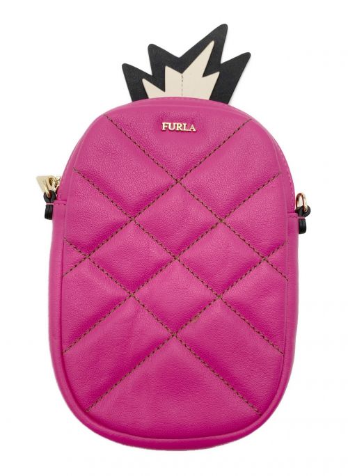 中古・古着通販】FURLA (フルラ) ショルダーポーチ ピンク×ブラック