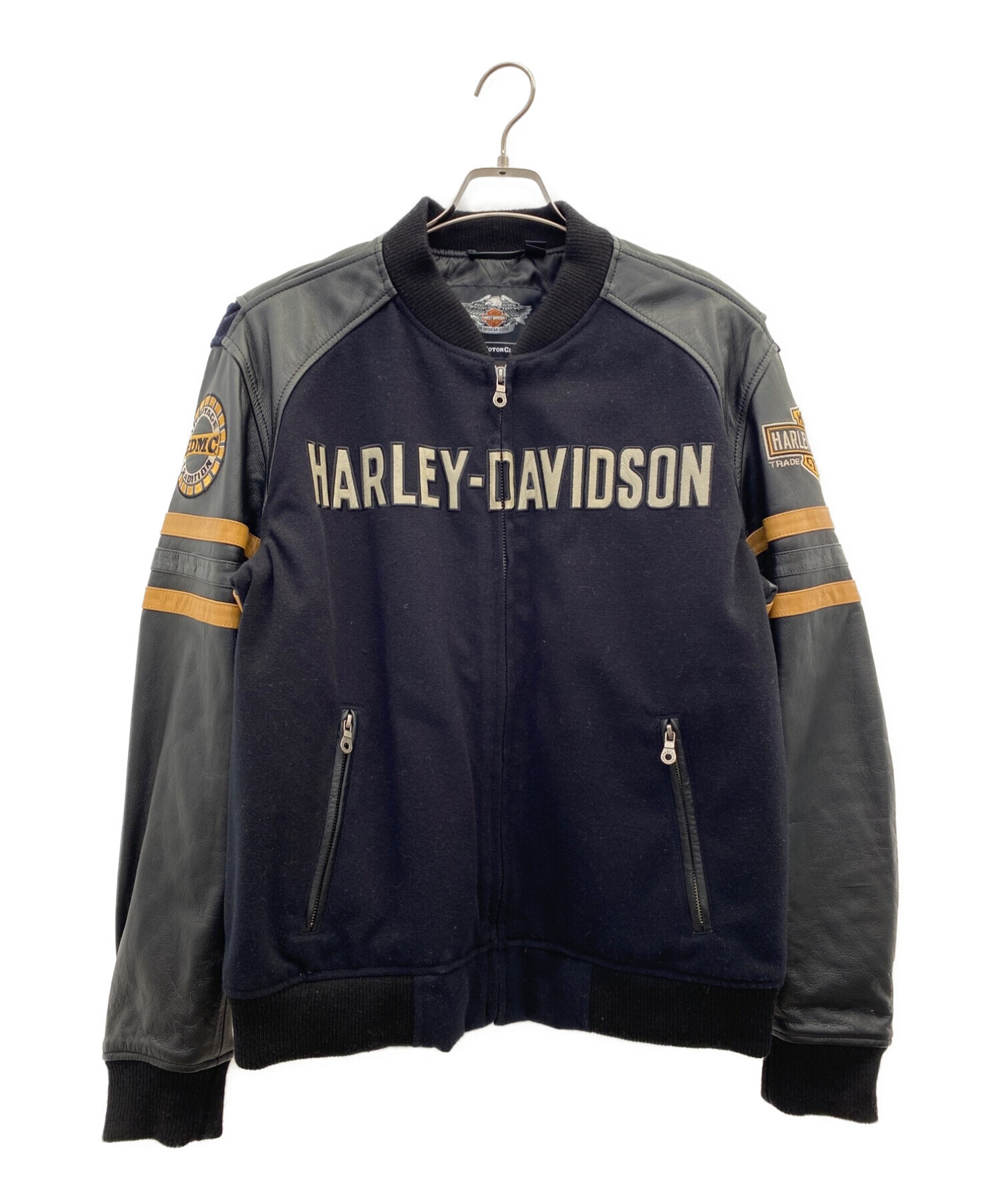 HARLEY-DAVIDSON (ハーレーダビッドソン) ボンバージャケット ブラック×ネイビー サイズ:M