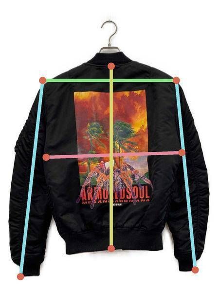 中古・古着通販】MARCELO BURLON × ALPHA (マルセロバーロン × アルファ) ブルゾン ＭＡ－１ ブラック サイズ:M｜ブランド・古着通販  トレファク公式【TREFAC FASHION】スマホサイト