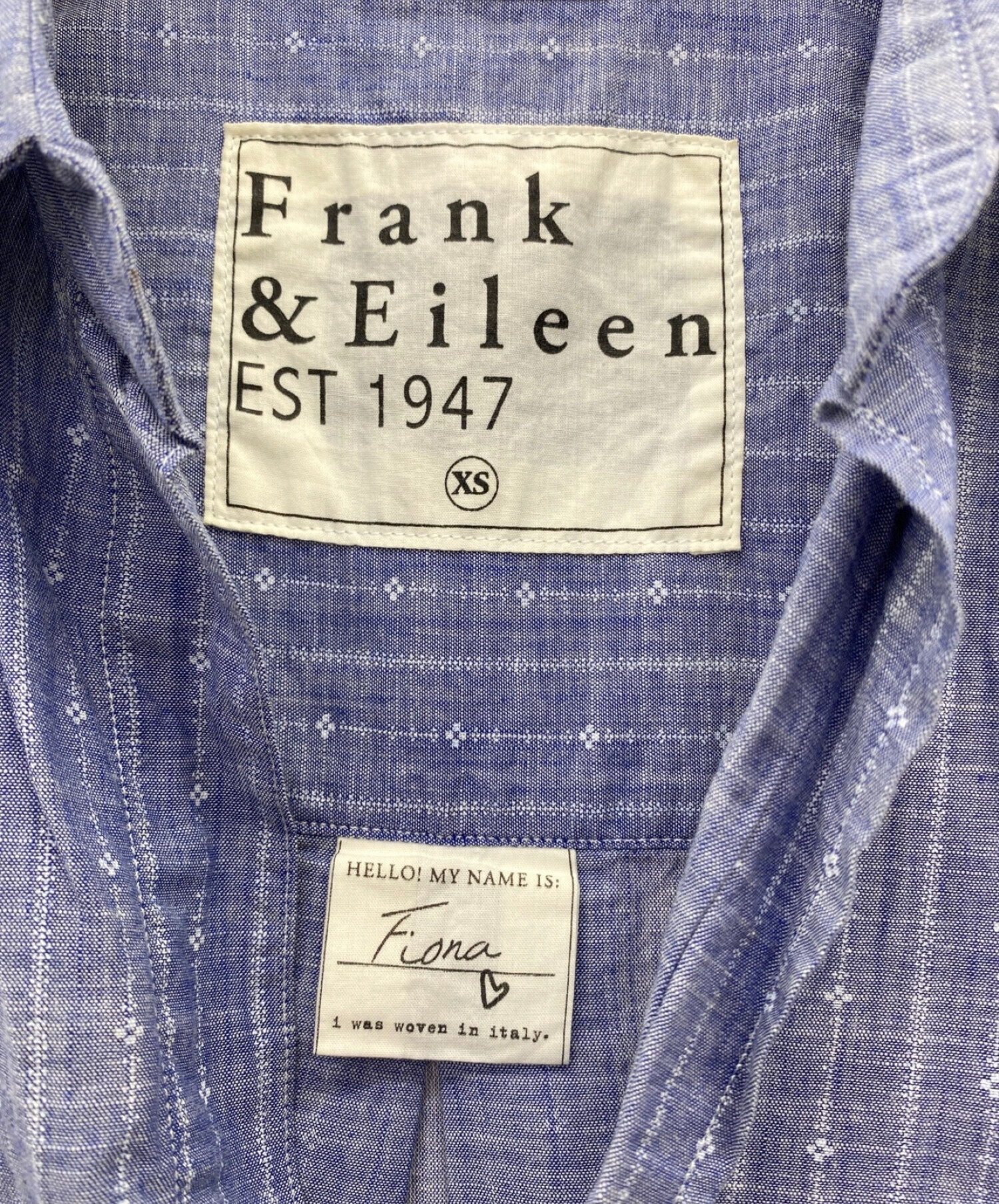 Frank&Eileen (フランクアンドアイリーン) ノースリーブシャツ ネイビー サイズ:XS