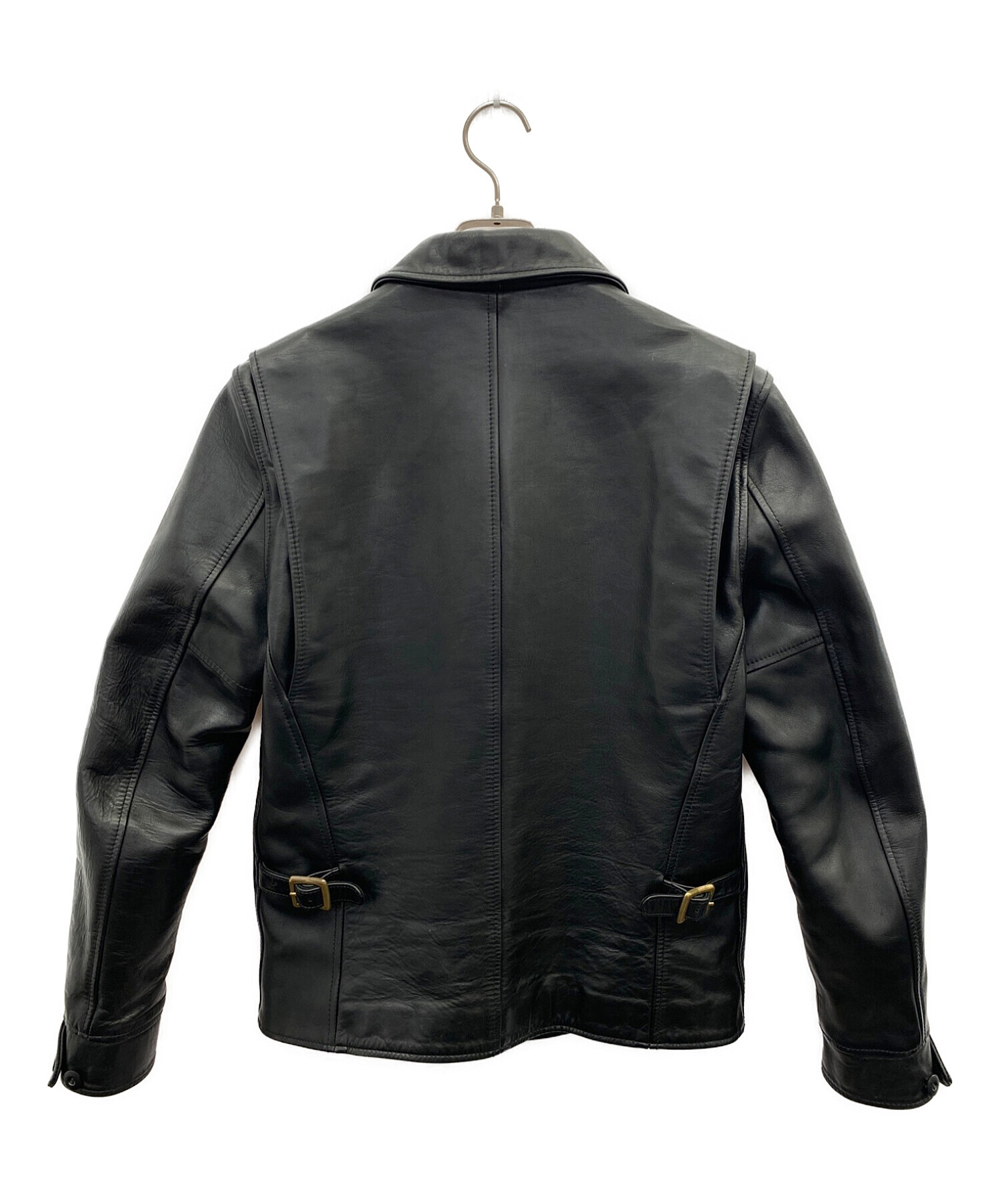 Y'2 leather (ワイツーレザー) HVホースハイドシングルライダースジャケット ブラック サイズ:40