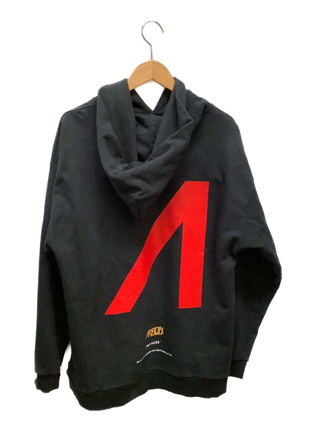 中古・古着通販】ARCHON (アルコン) Face PRT Hoodie ブラック サイズ