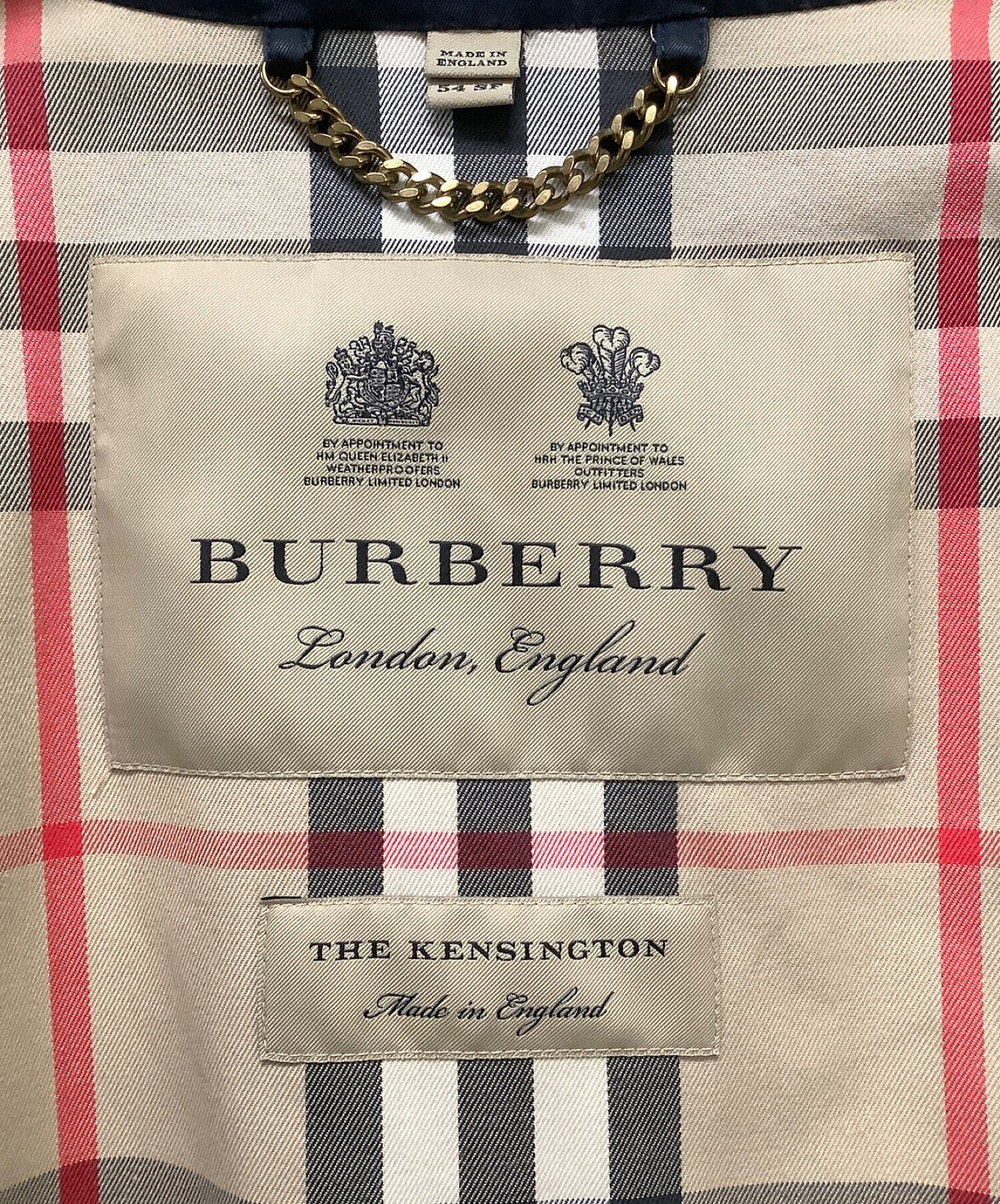 BURBERRY LONDON ENGLAND (バーバリー ロンドン イングランド) トレンチコート ネイビー サイズ:54