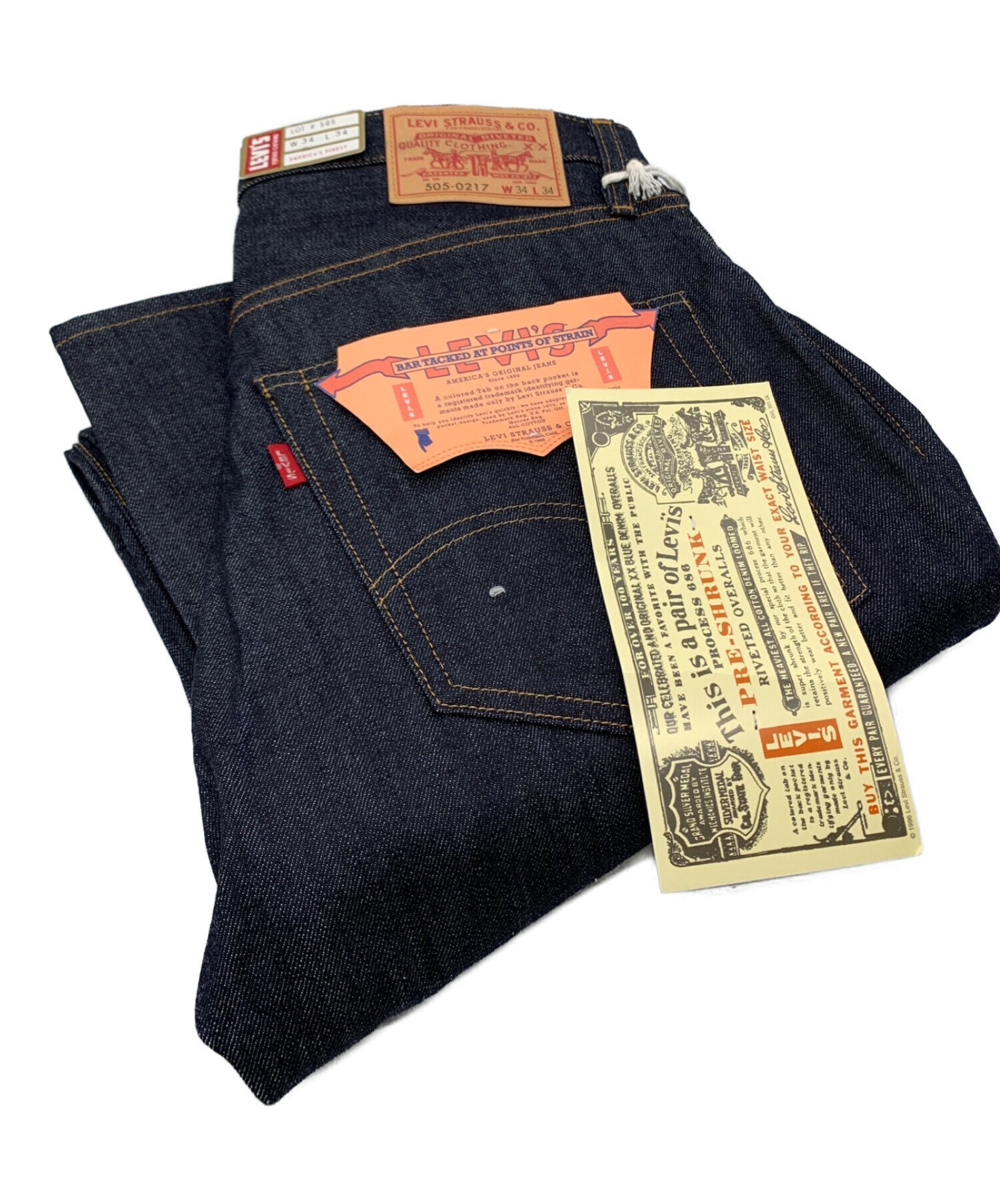 LEVI'S (リーバイス) 1967年モデル復刻デニムパンツ インディゴ サイズ:ｗ34 未使用品