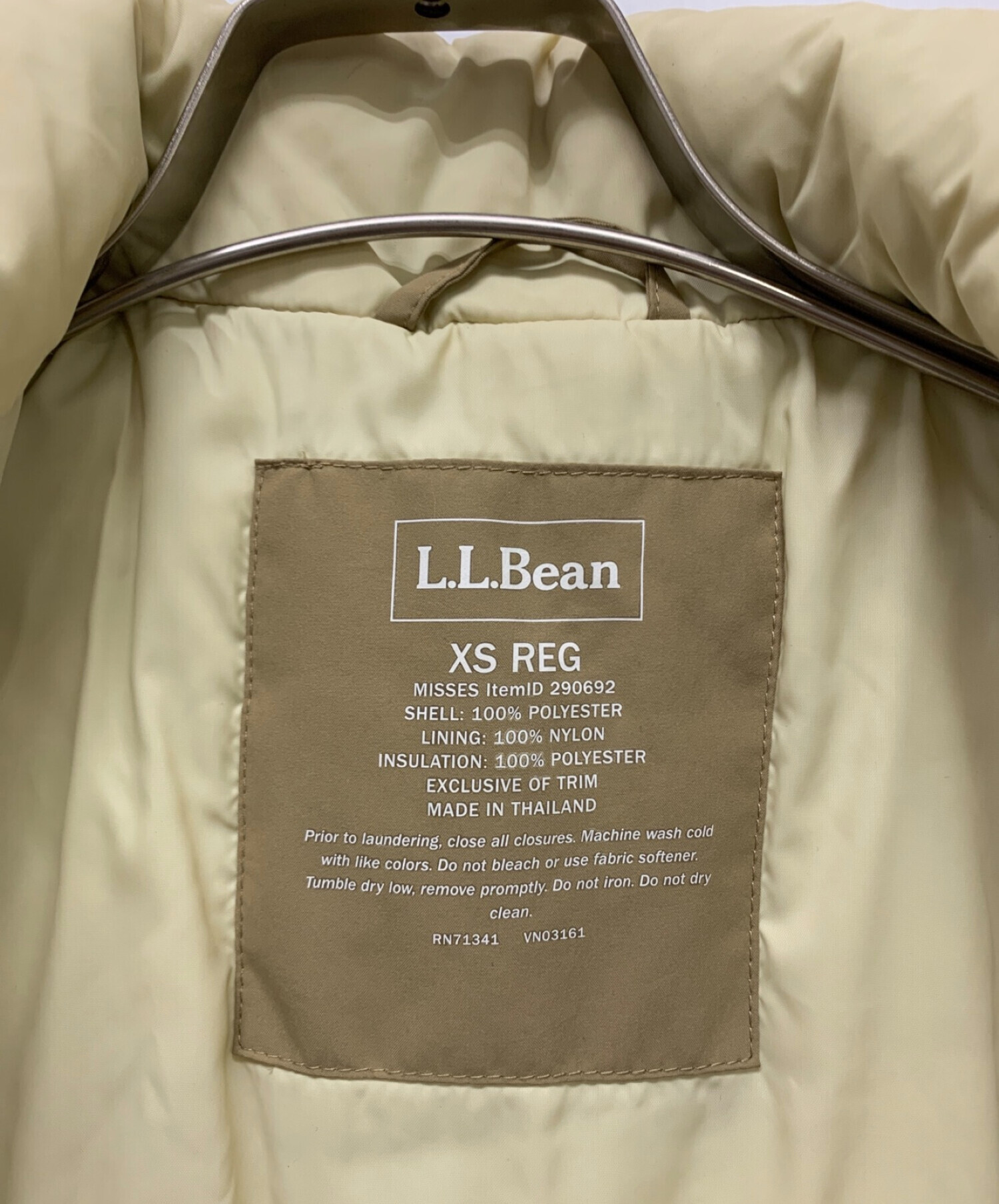中古・古着通販】L.L.Bean (エルエルビーン) 中綿コート ブラウン 