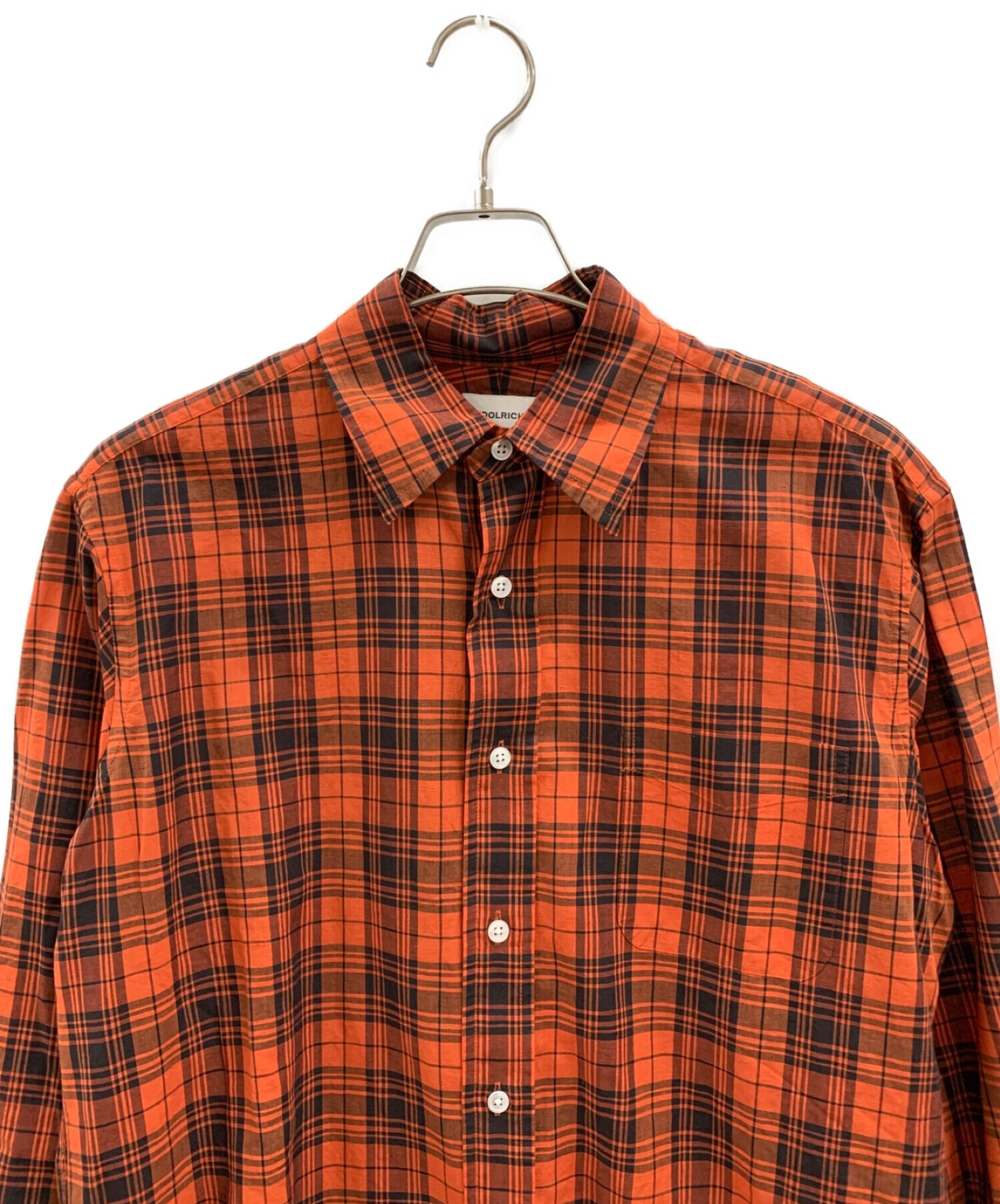 WOOLRICH (ウールリッチ) チェックシャツ オレンジ サイズ:L