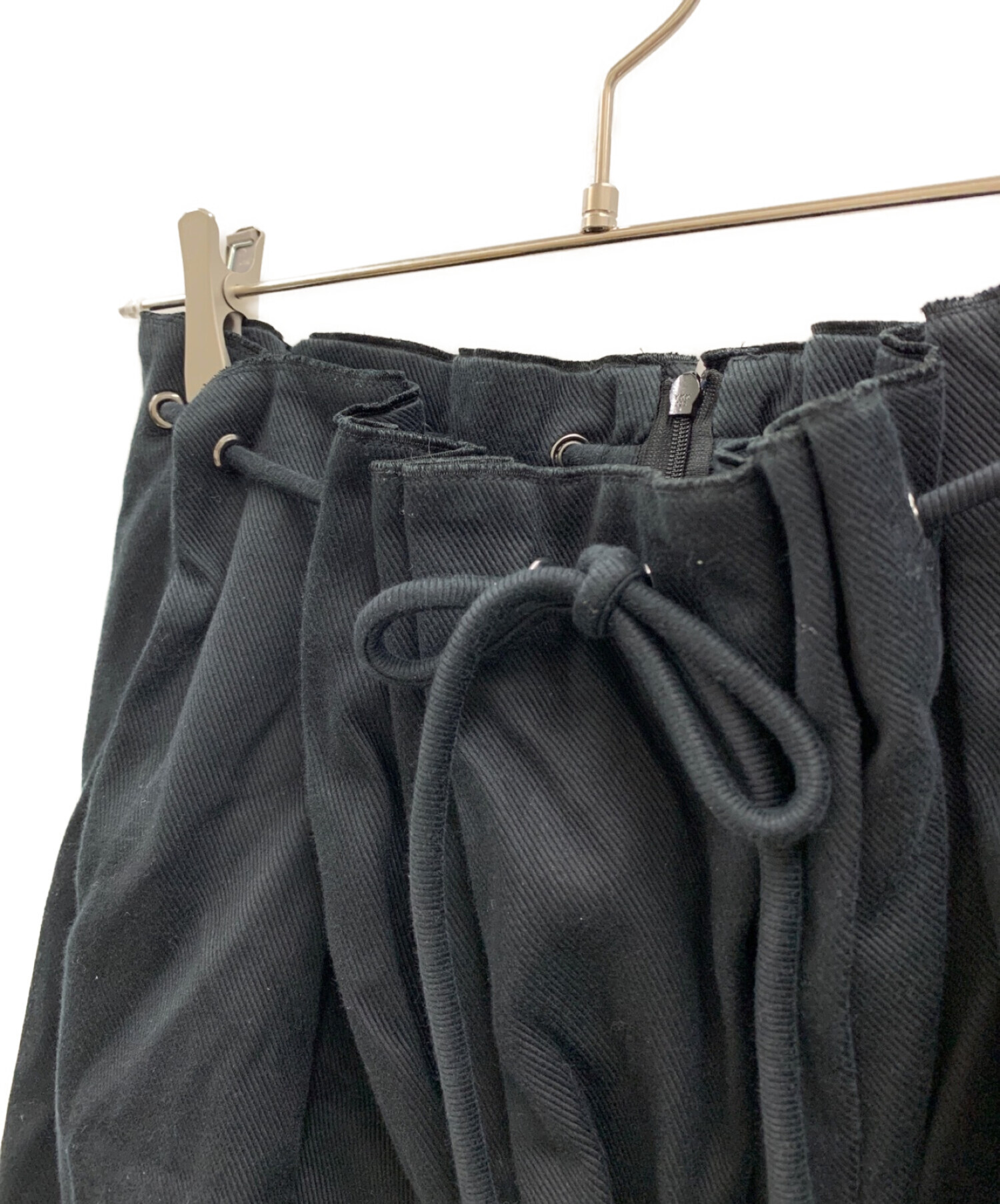 Drawer (ドゥロワー) コットンツイルギャザースカート ブラック サイズ:S