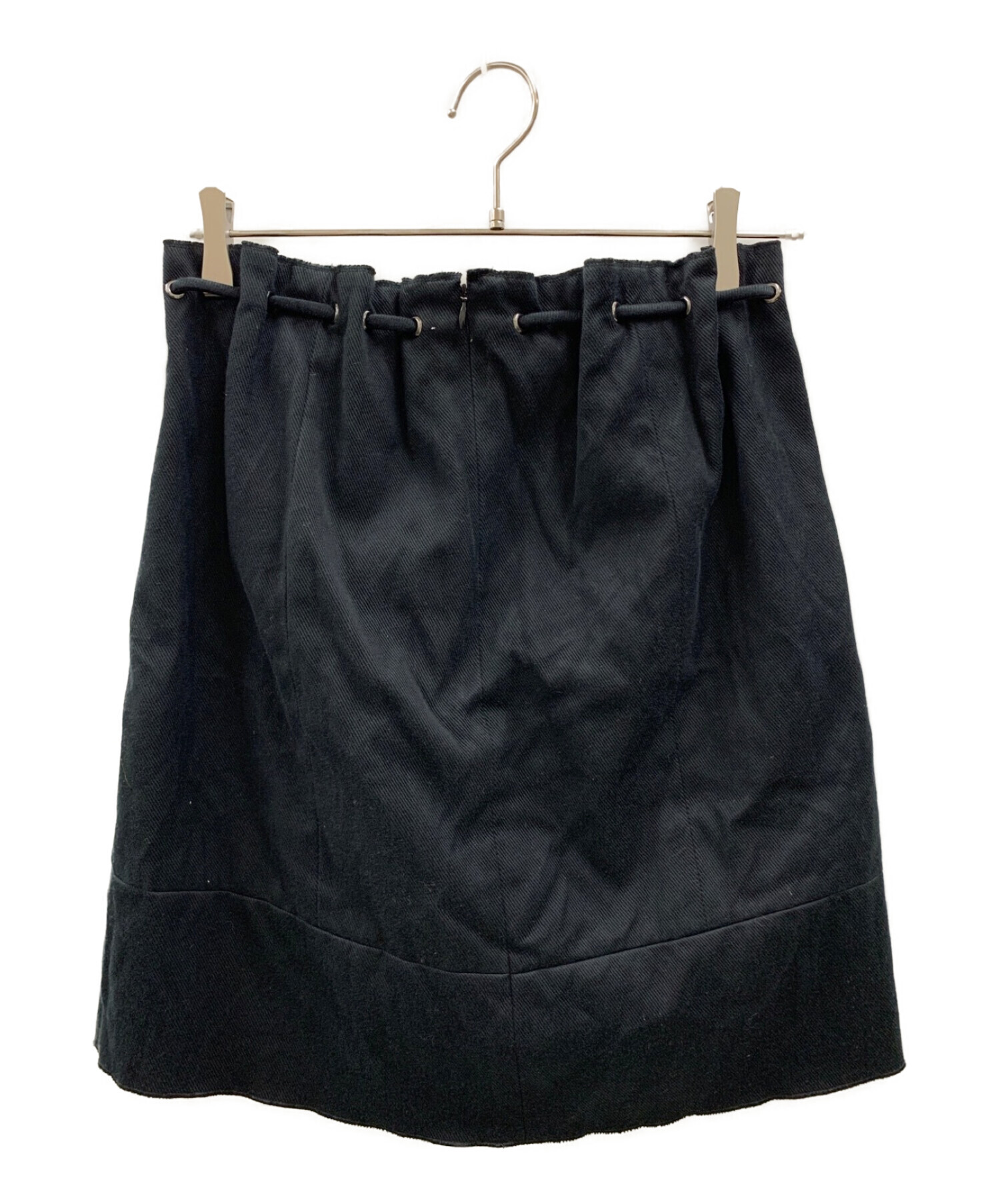 Drawer (ドゥロワー) コットンツイルギャザースカート ブラック サイズ:S