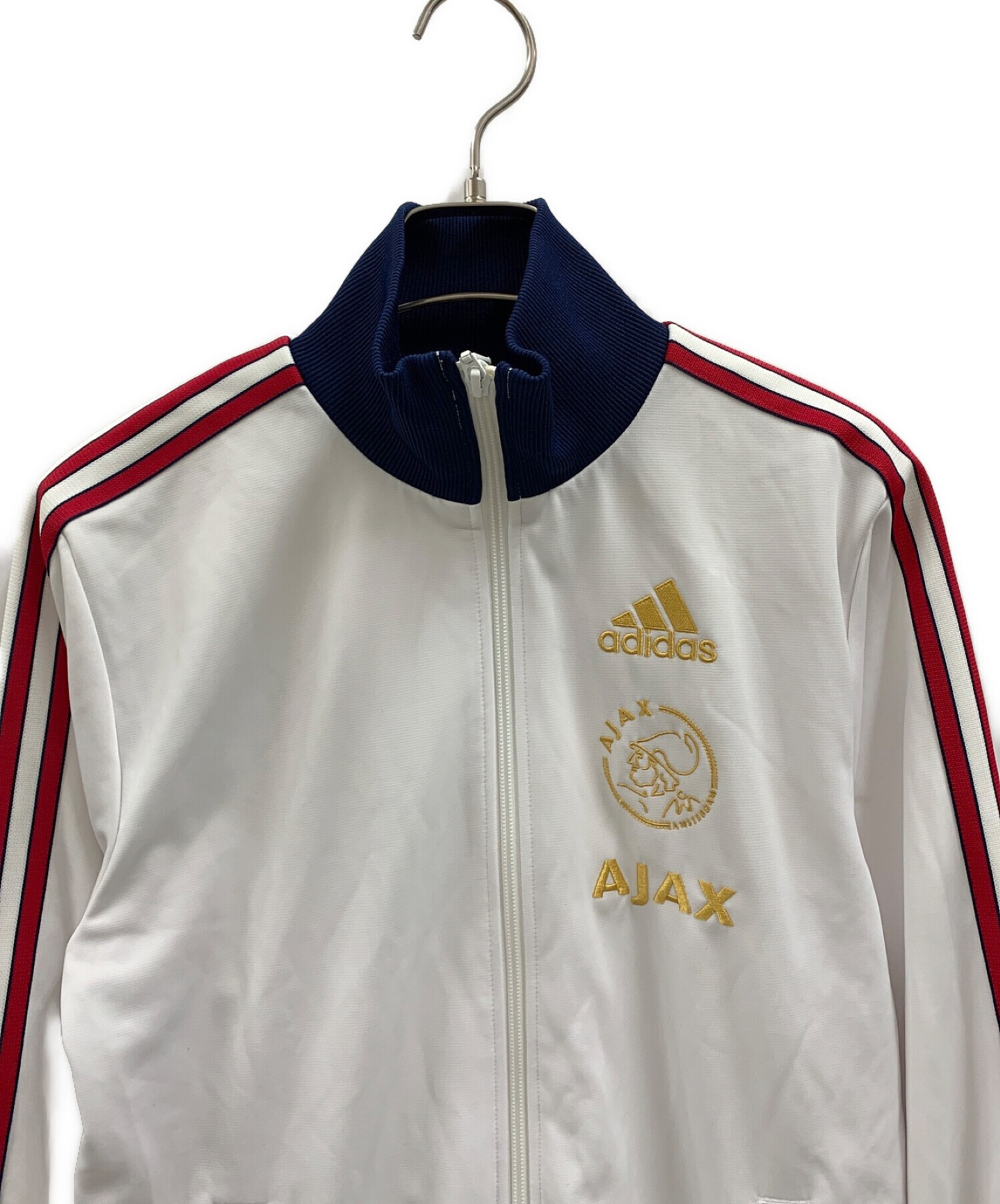 adidas (アディダス) AJAX トラックジャケット ホワイト×レッド×ネイビー サイズ:S