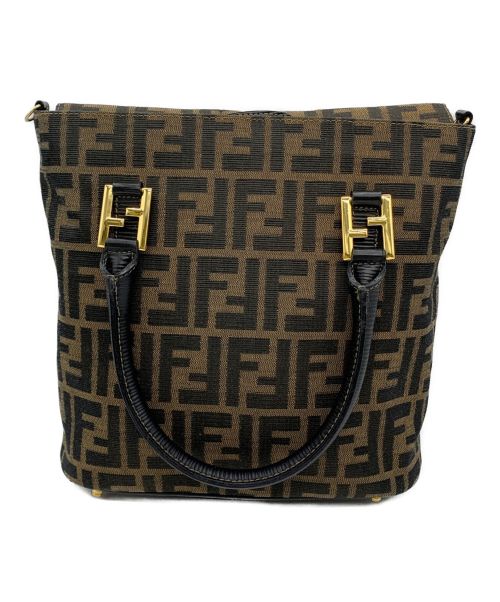 中古・古着通販】FENDI (フェンディ) ハンドバッグ ブラウン×ブラック