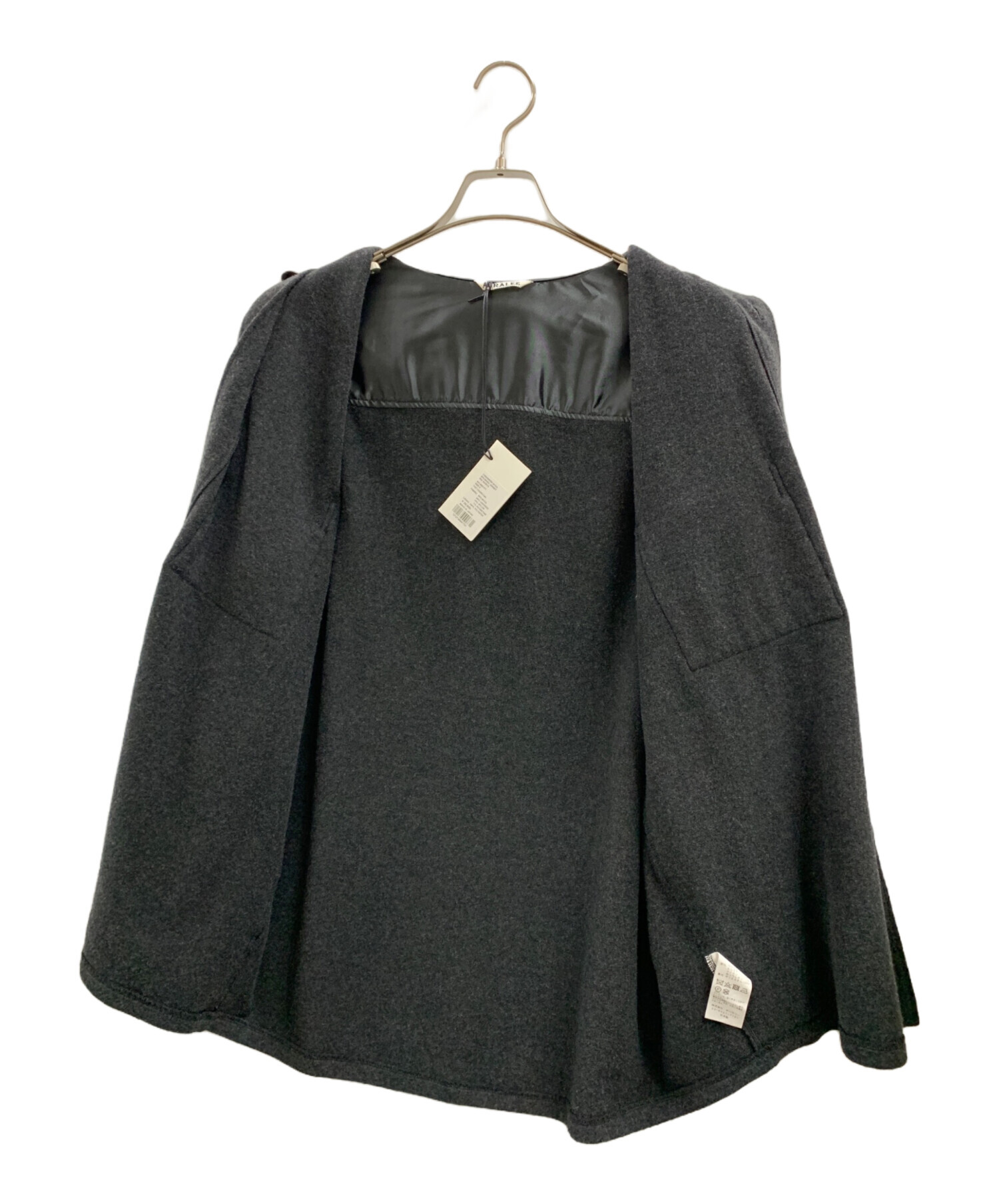 AURALEE (オーラリー) CASHMERE WOOL BRUSHED JERSEY BIG SHIRTS ブラック サイズ:3