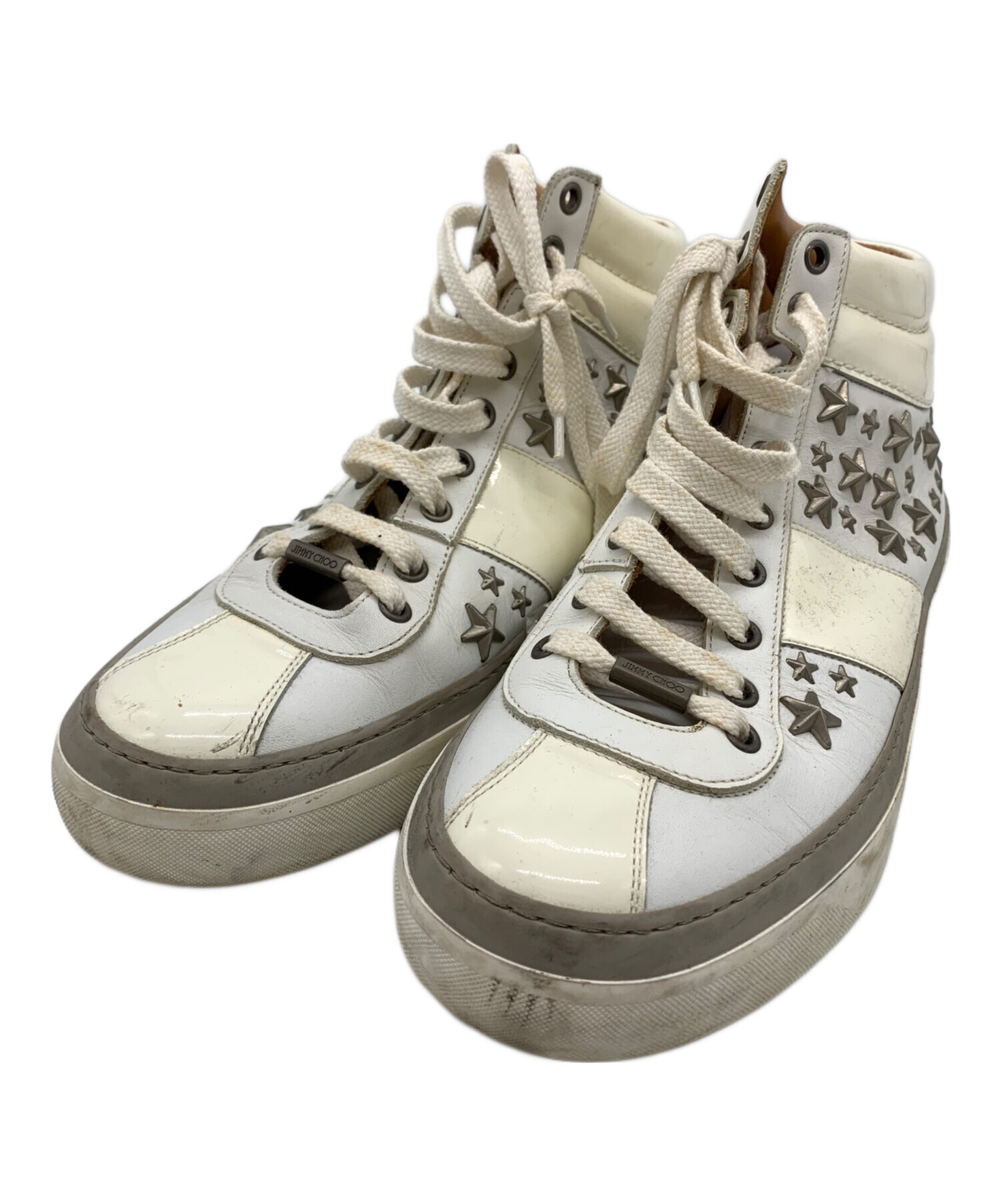 中古・古着通販】JIMMY CHOO (ジミーチュウ) JIMMY CHOO（ジミーチュウ） ハイカットスニーカー ホワイト  サイズ:26cm｜ブランド・古着通販 トレファク公式【TREFAC FASHION】スマホサイト