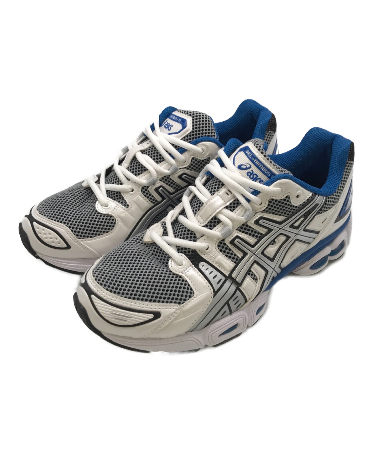 中古・古着通販】asics (アシックス) シューズ ホワイト×ブルー サイズ