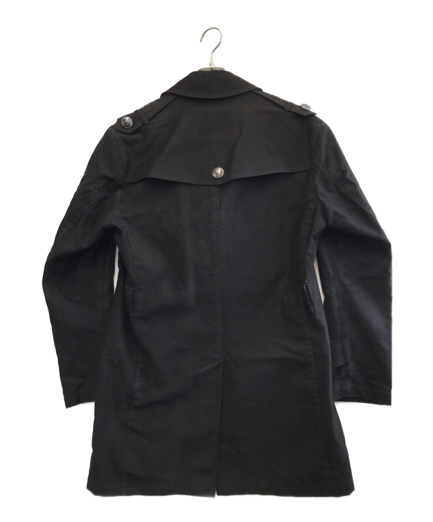 バーバリー ブラックレーベル トレンチコート ジャケット Lサイズ 黒 ブラック