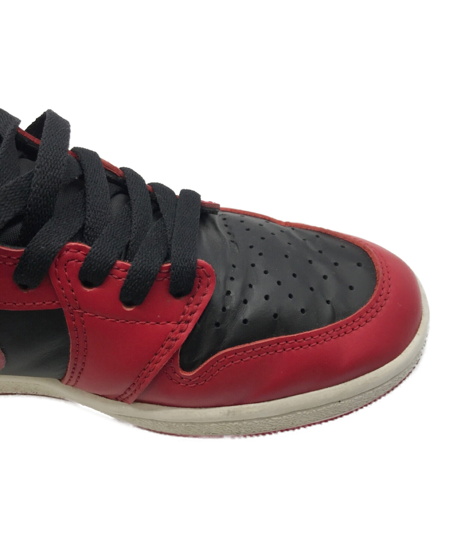 NIKE (ナイキ) AIR JORDAN 1 HIGH 85 VARSITY RED/ハイカットスニーカー レッド×ブラック サイズ:27