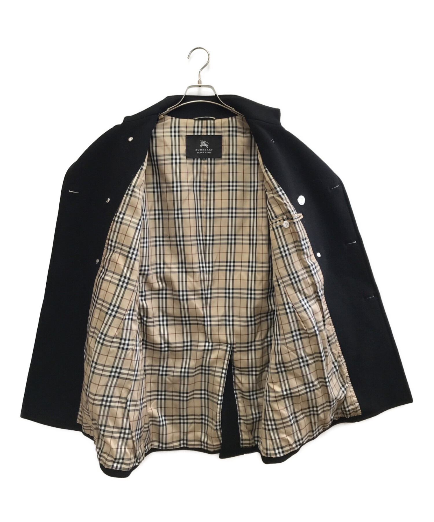 BURBERRY BLACK LABEL (バーバリーブラックレーベル) ウールコート ブラック サイズ:M