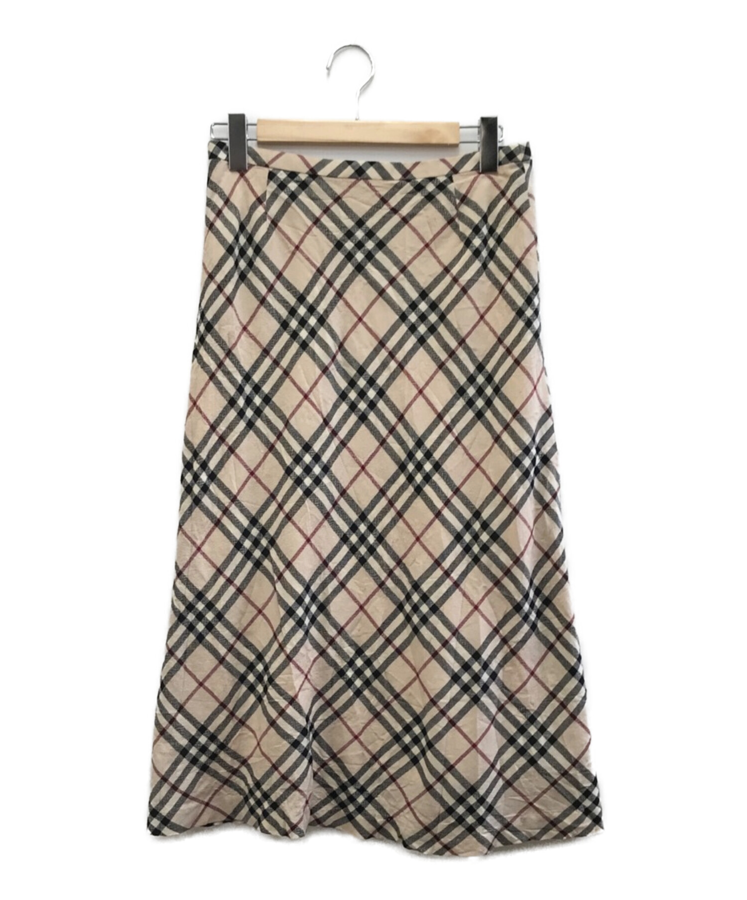 バーバリーロンドン ロング巻きスカート ノバチェック プリーツ サイズ 
