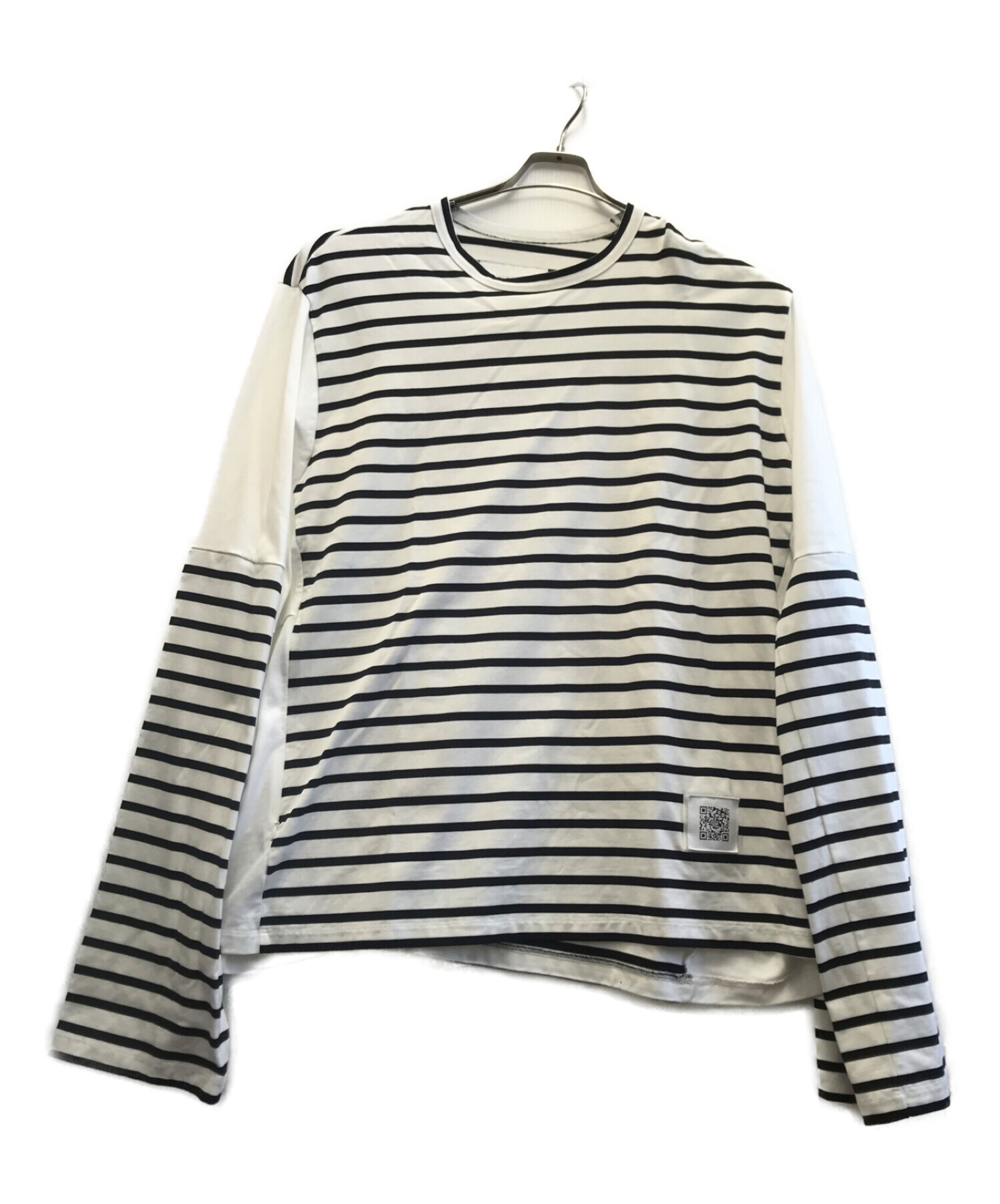 FUMITO GANRYU (フミトガンリュウ) バスクTシャツ ホワイト×ブラック サイズ:2