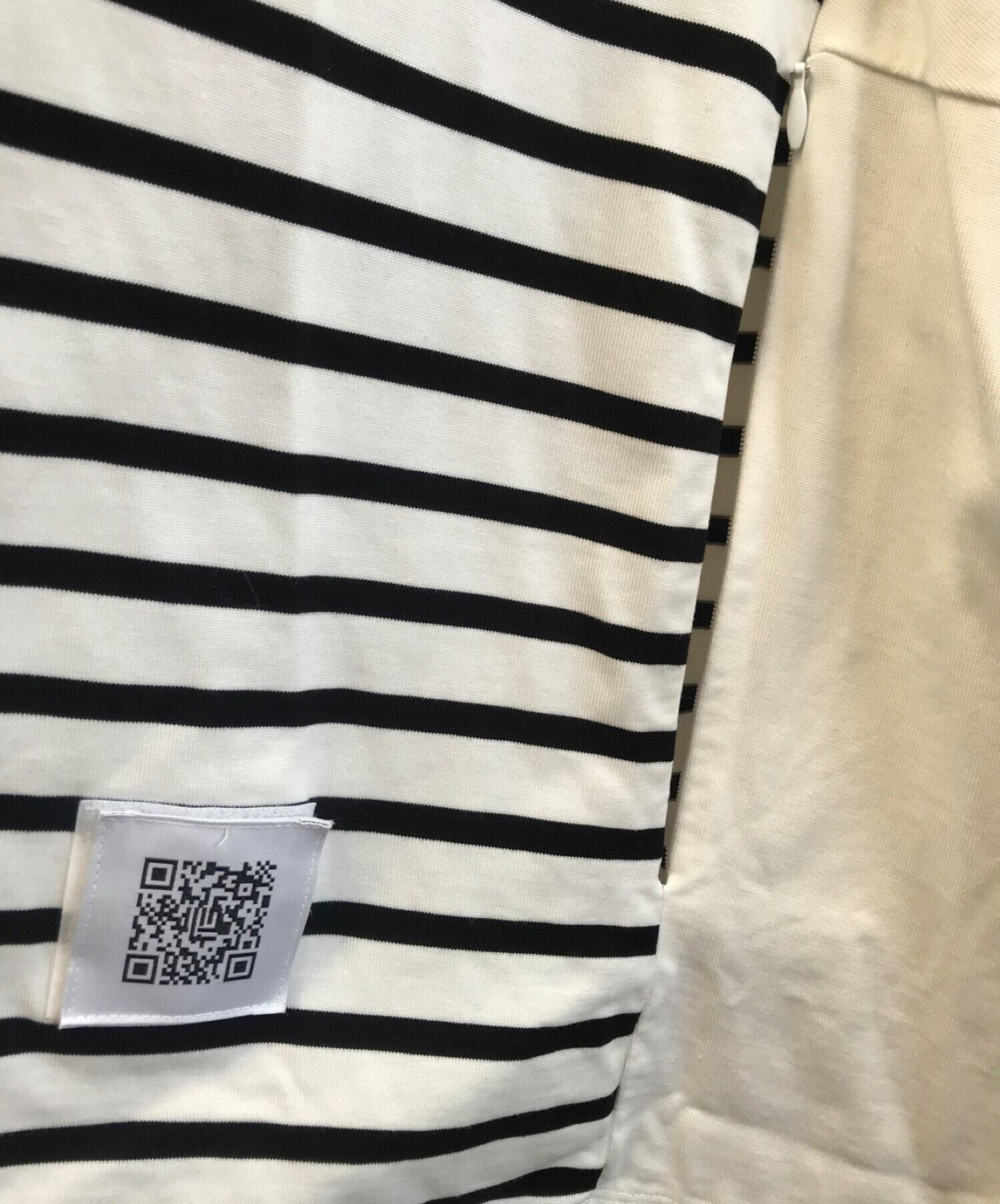 FUMITO GANRYU (フミトガンリュウ) バスクTシャツ ホワイト×ブラック サイズ:2