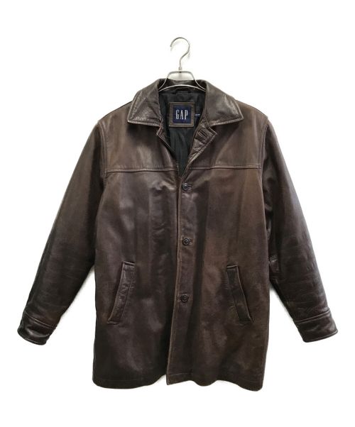 【中古・古着通販】GAP (ギャップ) カウレザーコート ブラウン