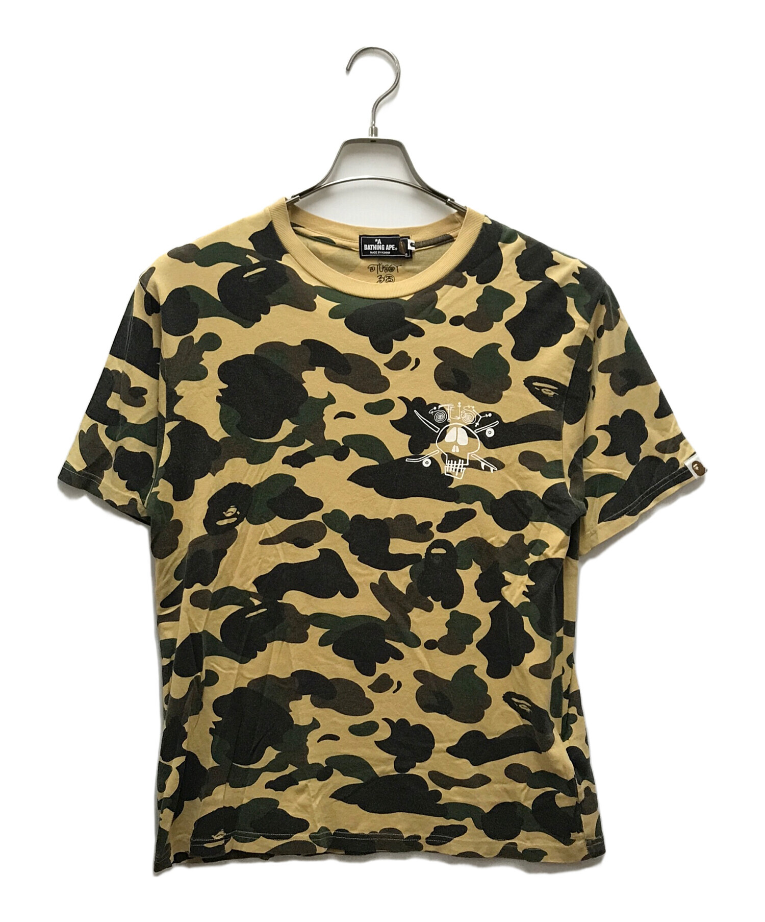 中古・古着通販】A BATHING APE×STUSSY (アベイジングエイプ×ステューシー) Tシャツ ベージュ サイズ:M｜ブランド・古着通販  トレファク公式【TREFAC FASHION】スマホサイト