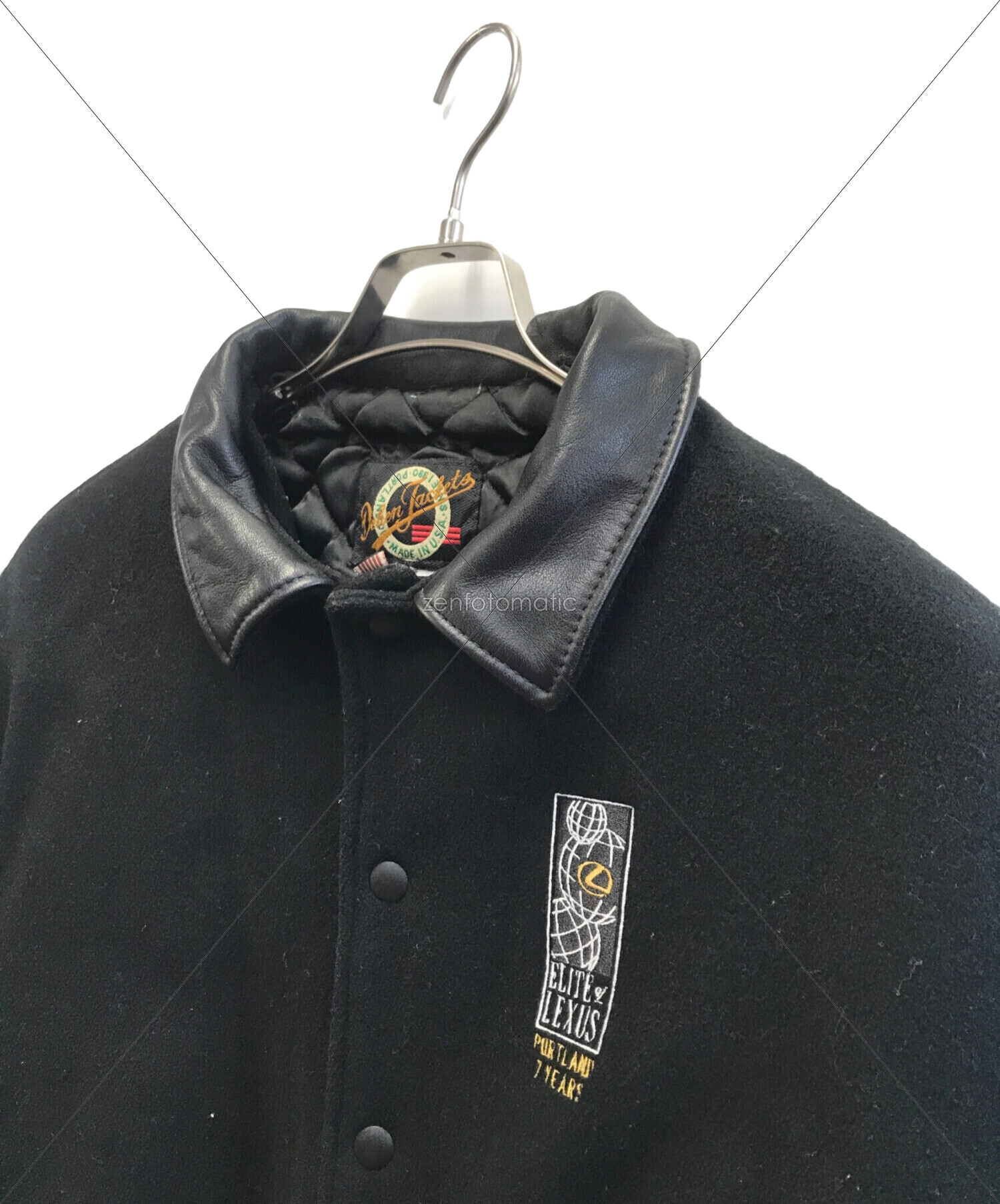 中古・古着通販】Dehen jacket (ディーエン) レザー切替スタジャン ブラック サイズ:L｜ブランド・古着通販 トレファク公式【TREFAC  FASHION】スマホサイト