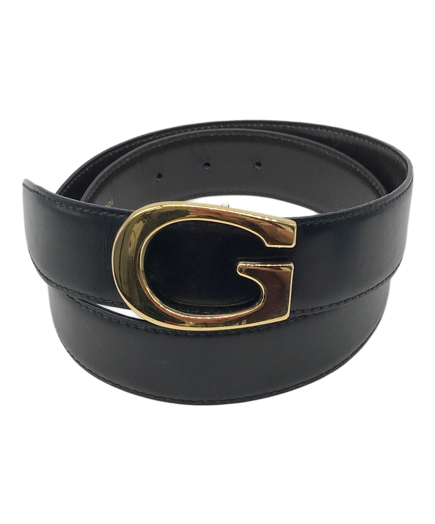 中古・古着通販】GUCCI (グッチ) Gバックルベルト ブラック×ゴールド｜ブランド・古着通販 トレファク公式【TREFAC  FASHION】スマホサイト