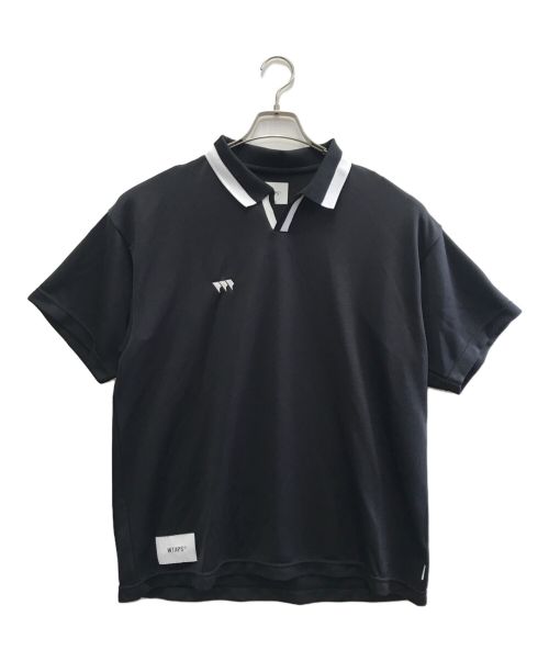 【中古・古着通販】WTAPS (ダブルタップス) 襟ラインスキッパーポロシャツ ブラック×ホワイト サイズ:X02｜ブランド・古着通販  トレファク公式【TREFAC FASHION】スマホサイト