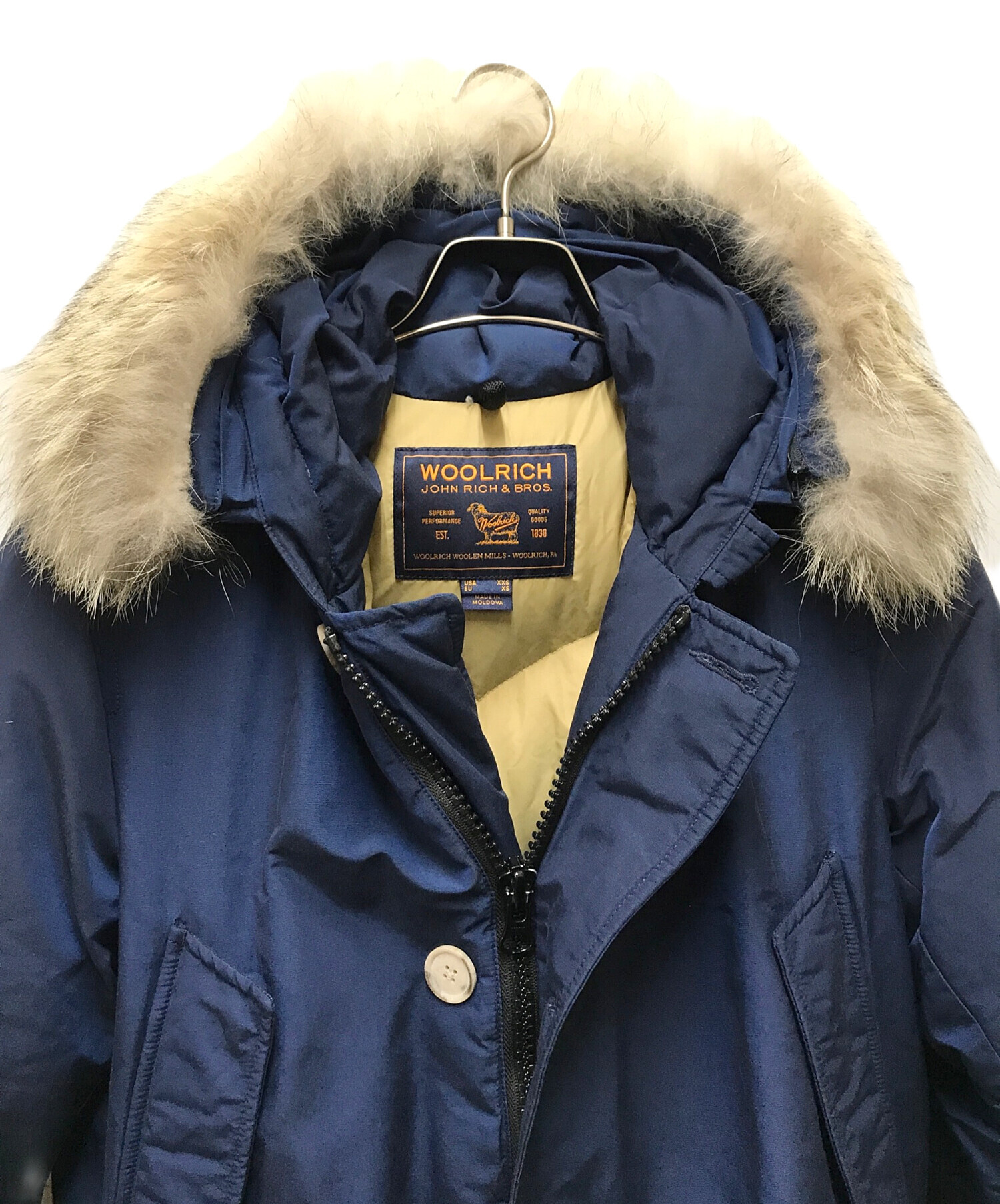 WOOLRICH (ウールリッチ) ダウンジャケット ネイビー サイズ:xs