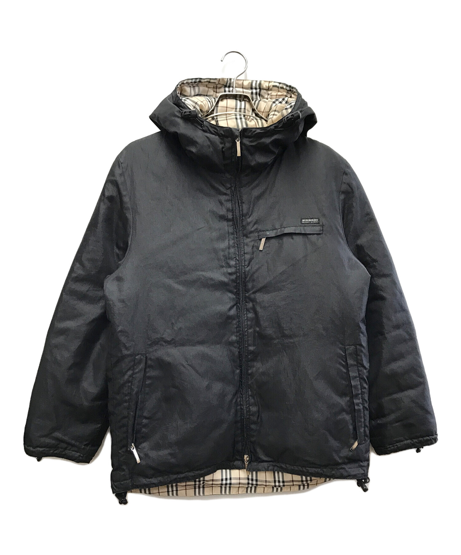 中古・古着通販】BURBERRY BLACK LABEL (バーバリーブラックレーベル) 裏ノバチェックダウンジャケット ブラック  サイズ:M｜ブランド・古着通販 トレファク公式【TREFAC FASHION】スマホサイト