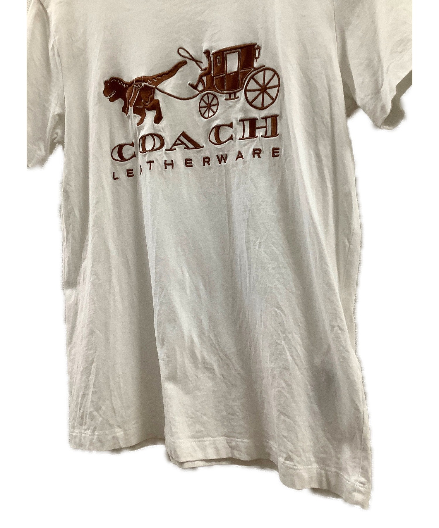 COACH (コーチ) レキシーアンドキャリッジTシャツ ホワイト サイズ:XS 夏物