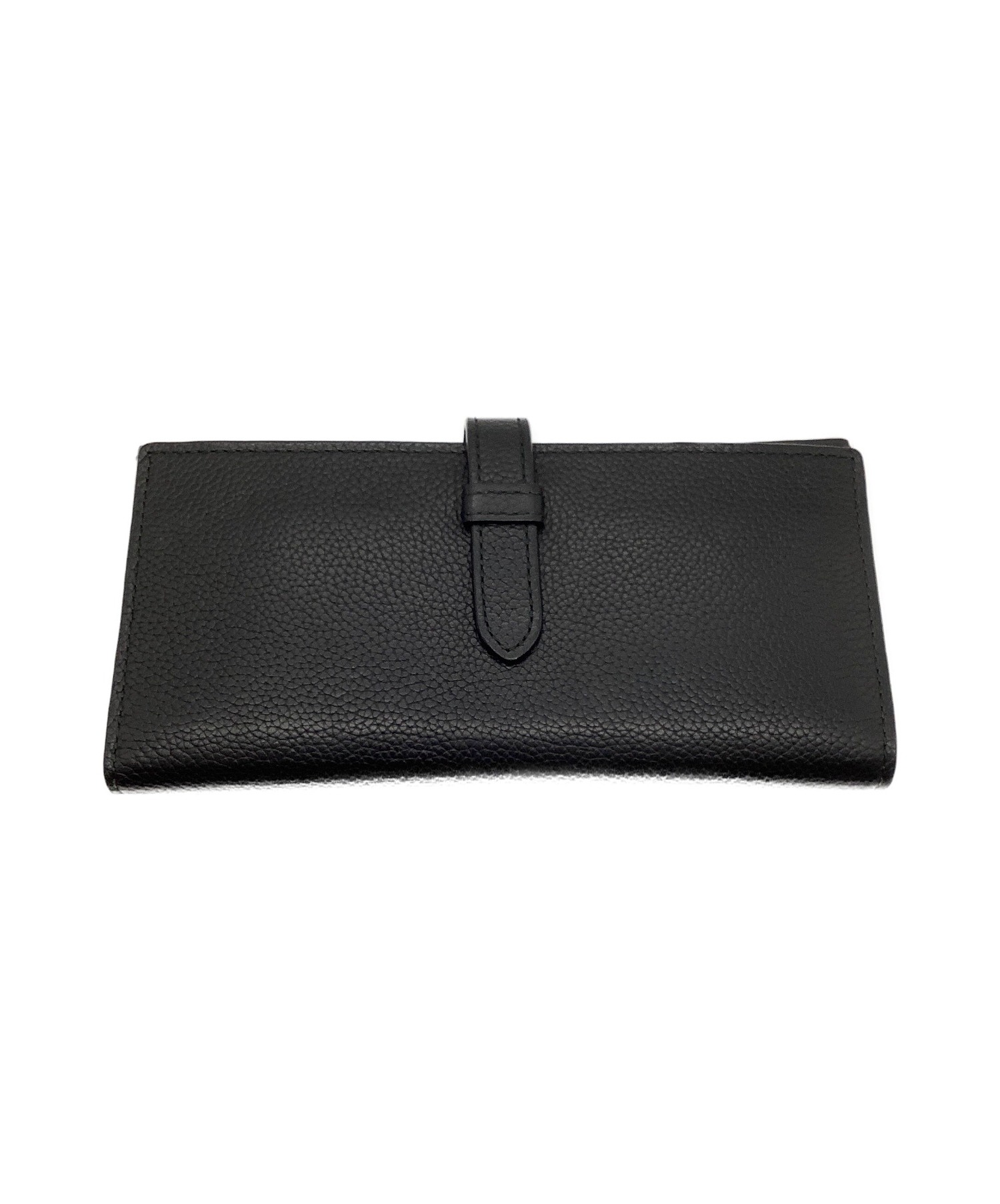 J&M DAVIDSON (ジェイ＆エム デヴィッドソン) 2つ折り財布 ブラック ELONGATED TAB WALLET レザー