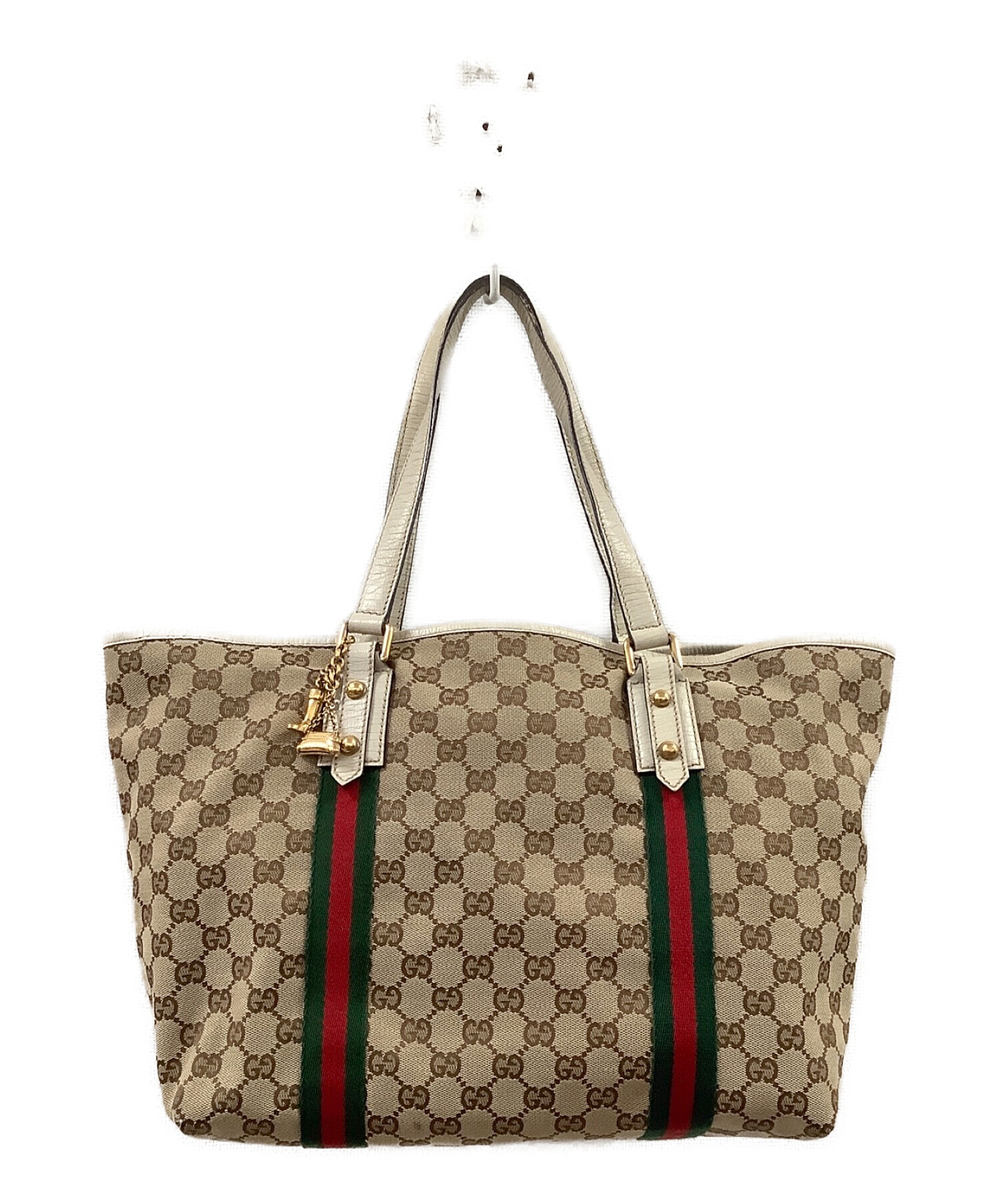 GUCCI (グッチ) GGキャンバストートバッグ ベージュ