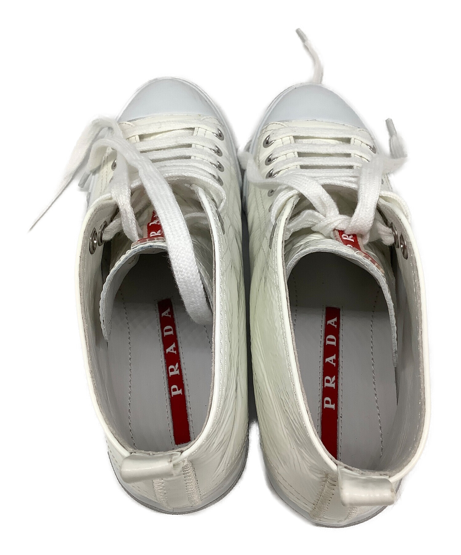 PRADA (プラダ) スニーカー ホワイト サイズ:SIZE 35